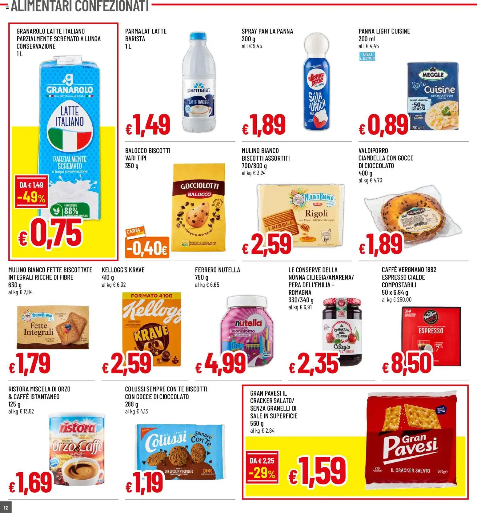 Volantino Famila del 30/07/2026 | Pagina: 12 | Prodotti: Tè, Caffè istantaneo, Nutella, Miele