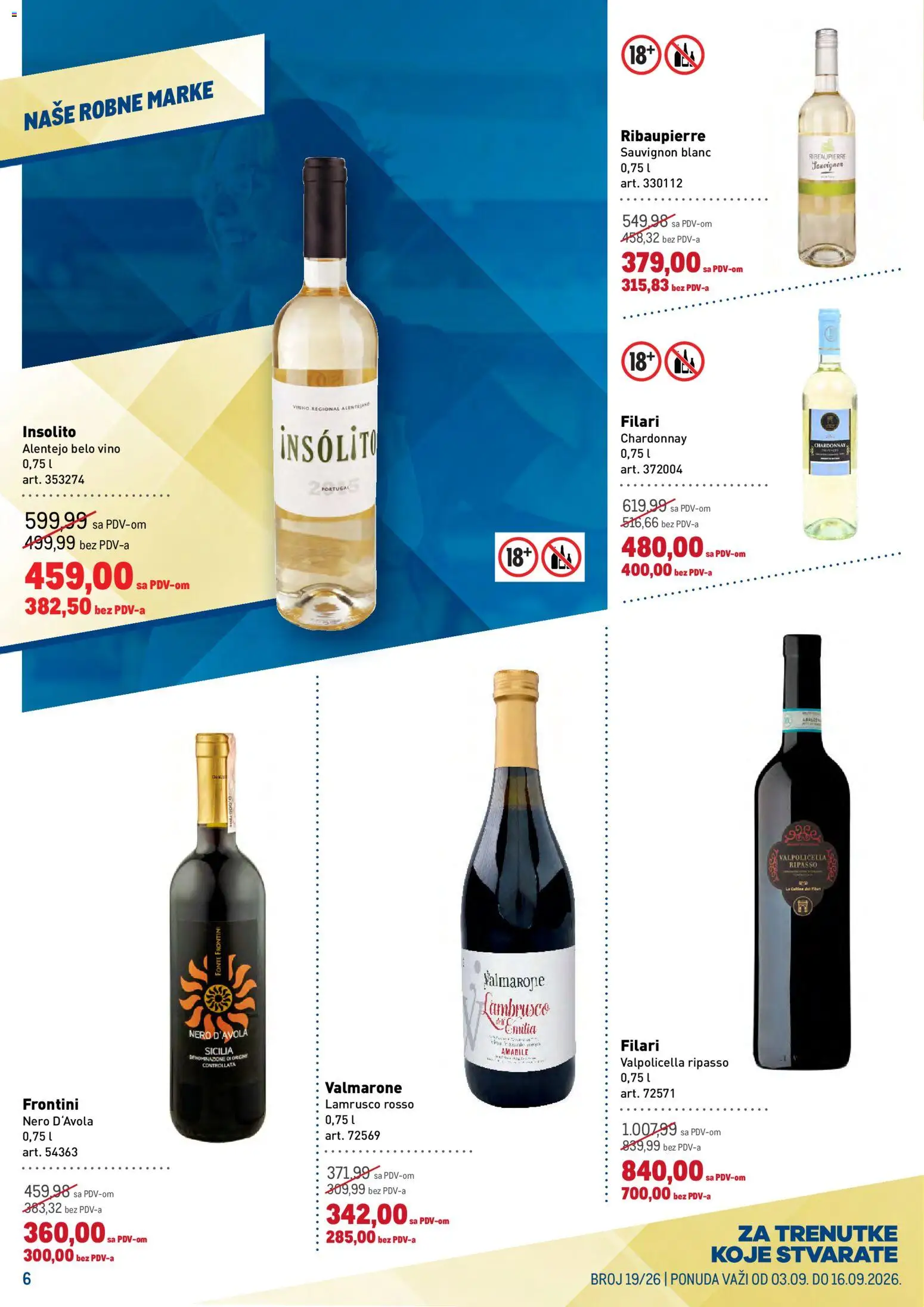 Metro katalog - važi od 03.09.2026 | Strana: 6 | Proizvode: Chardonnay, Belo vino, Vino