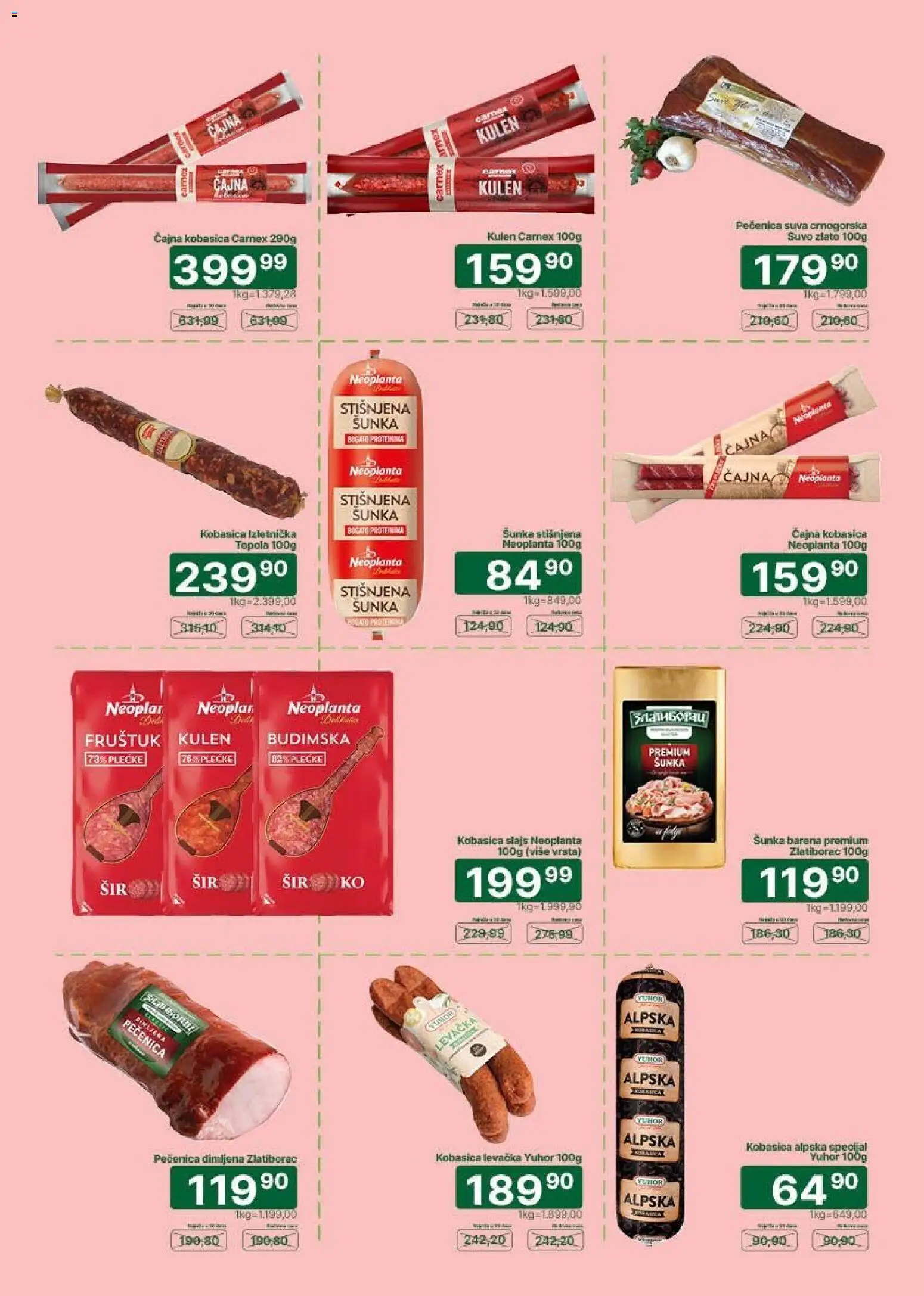 Univerexport katalog - važi od 20.07.2026 | Strana: 5 | Proizvode: Kulen, Šunka, Kobasica, Pečenica