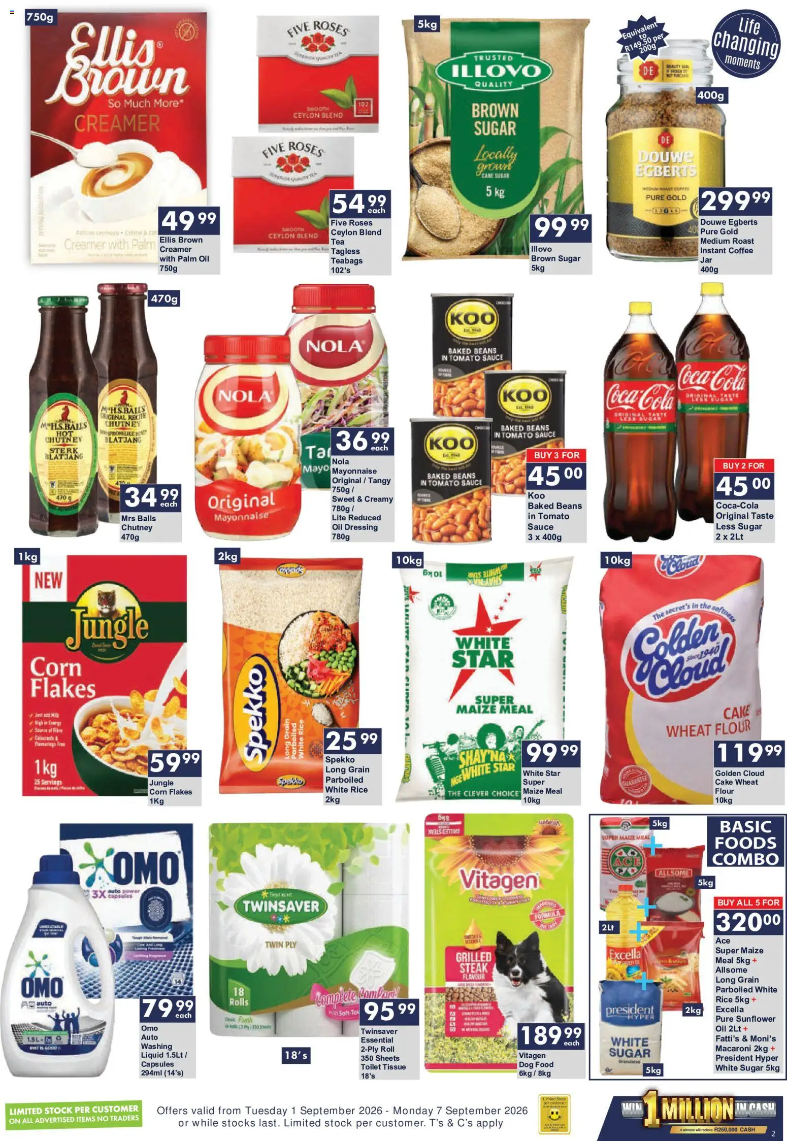 New President Hyper catalogue – valid from 01/09/2026 | Page: 2 | Products: Chutney, Maize meal, Mayonnaise, Dog food