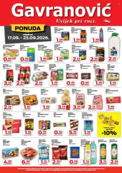 Gavranović Katalog - Pregled kataloga iz trgovine Gavranović, vrijedi od 17.09.2026 | Stranica: 3 | Proizvodi: Arabesca, Napolitanke, Umak, Jabuka