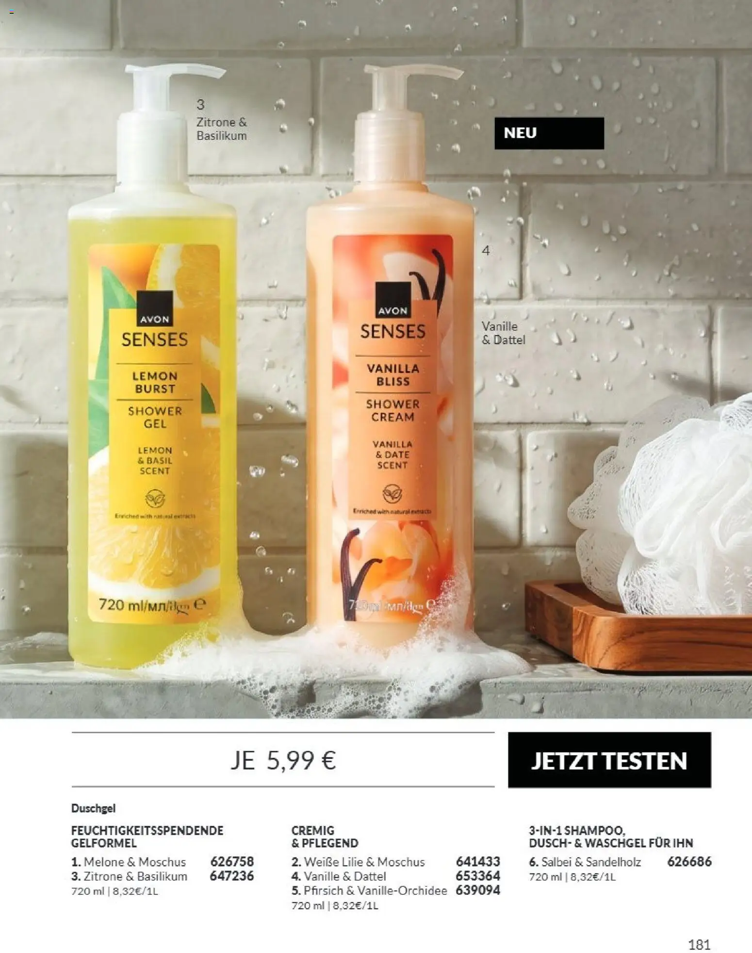 AVON Katalog September 2026 – gültig ab 01.09.2026 | Seite: 177 | Produkte: Vanille, Zitrone, Pfirsich, Dattel
