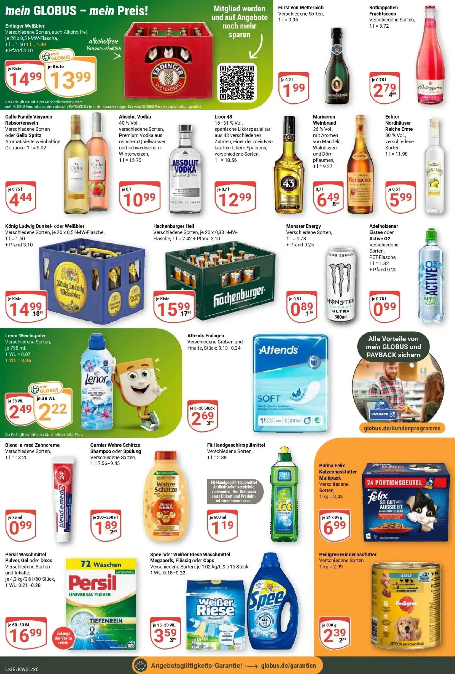 Globus Prospekt Limburg – gültig ab 17.05.2026 | Seite: 3 | Produkte: Shampoo, Pedigree, Rotkäppchen, Vodka