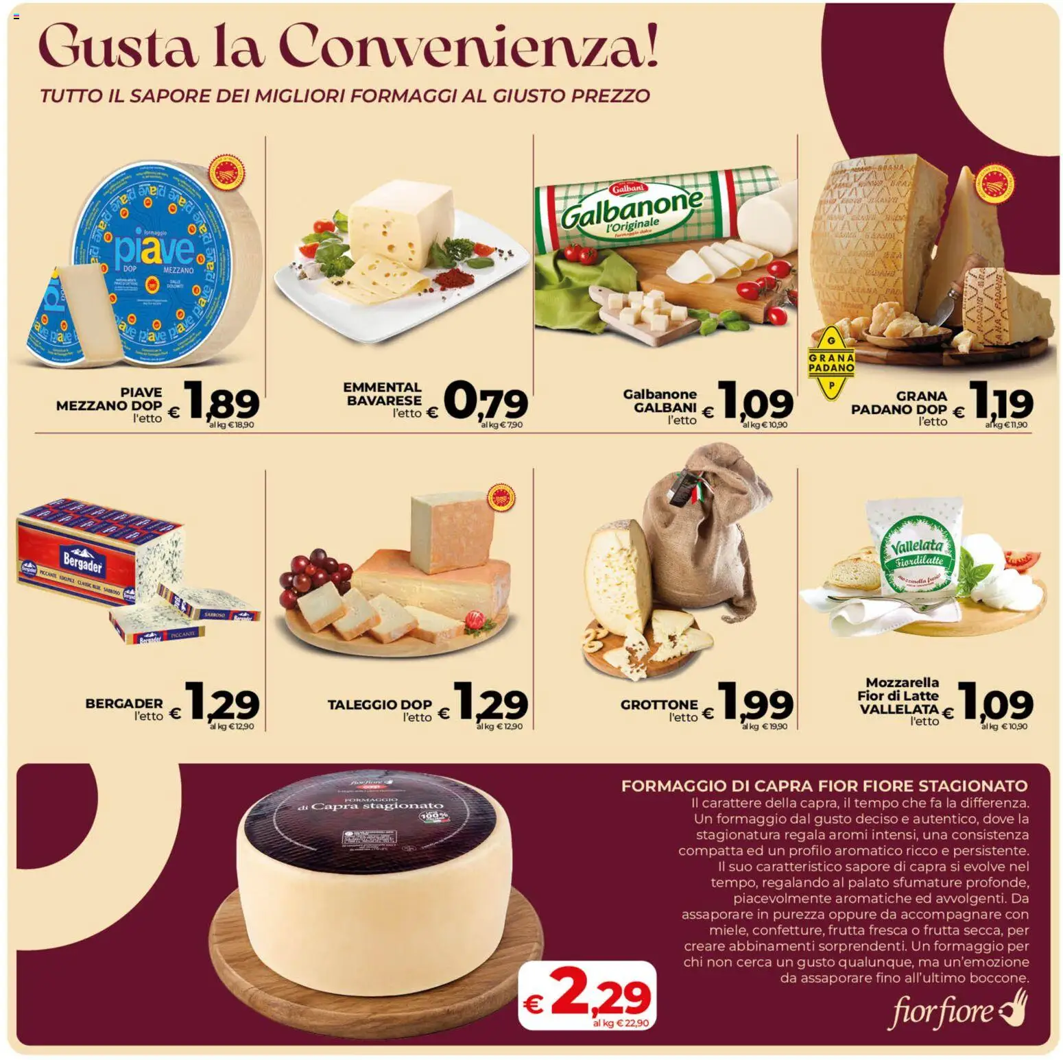Volantino COOP del 23/10/2026 | Pagina: 6 | Prodotti: Frutta, Mozzarella, Latte, Grana Padano