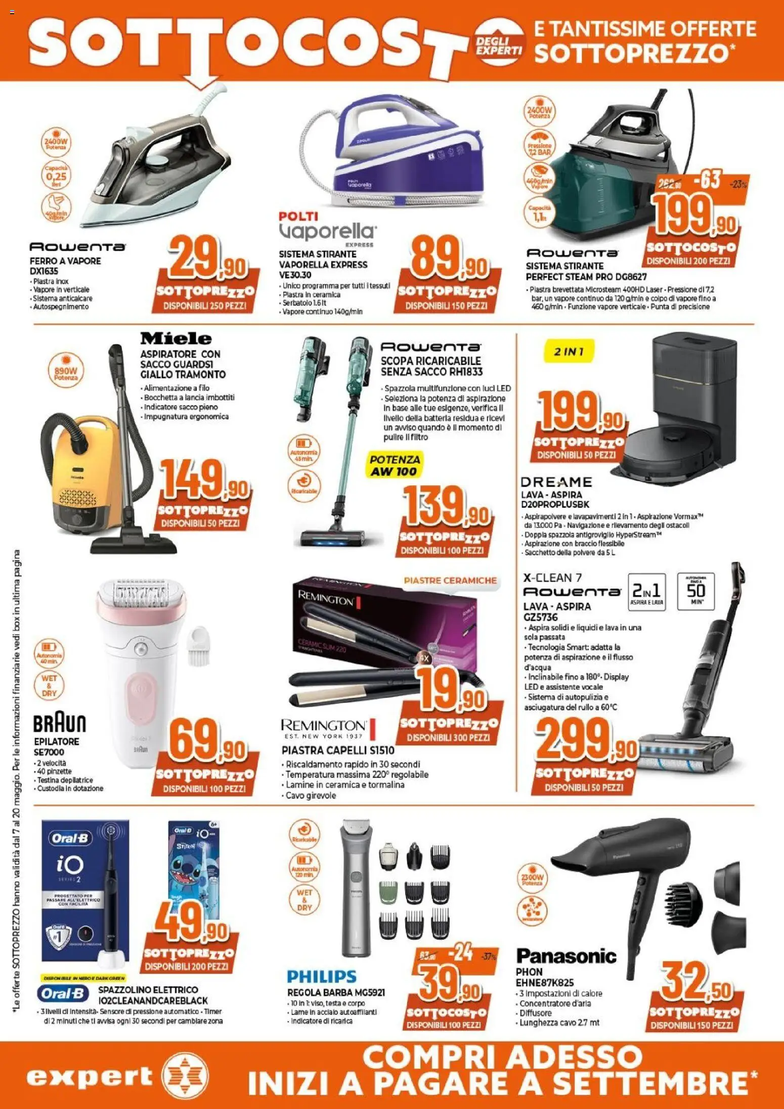 Volantino Expert del 07.05.2026 | Pagina: 23 | Prodotti: Spazzola, Rullo, Aspirapolvere, Epilatore