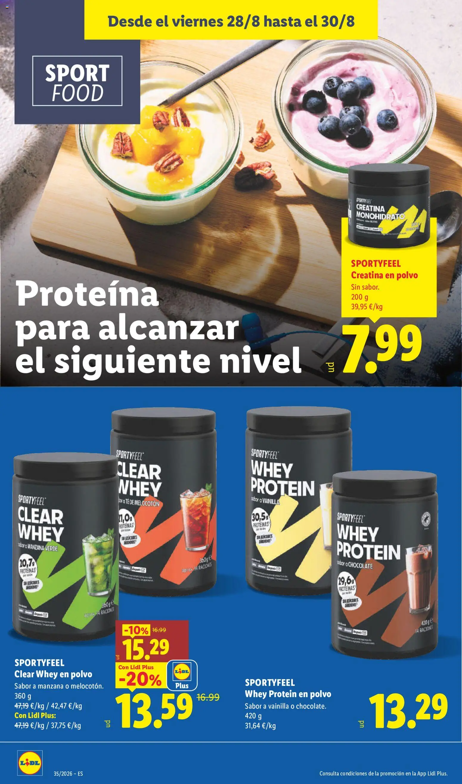 Lidl folleto de bazar │ válido desde el 24/08/2026 | Página: 22 | Productos: Polvo, Proteína, Manzana, Vainilla