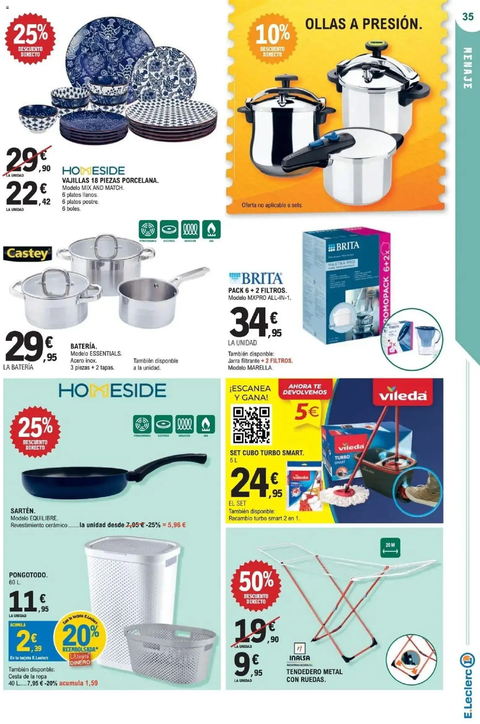 E.Leclerc Megames 2 07/10/2026 - 18/10/2026 | Página: 35 | Productos: Té, Ropa, Tendedero, Batería