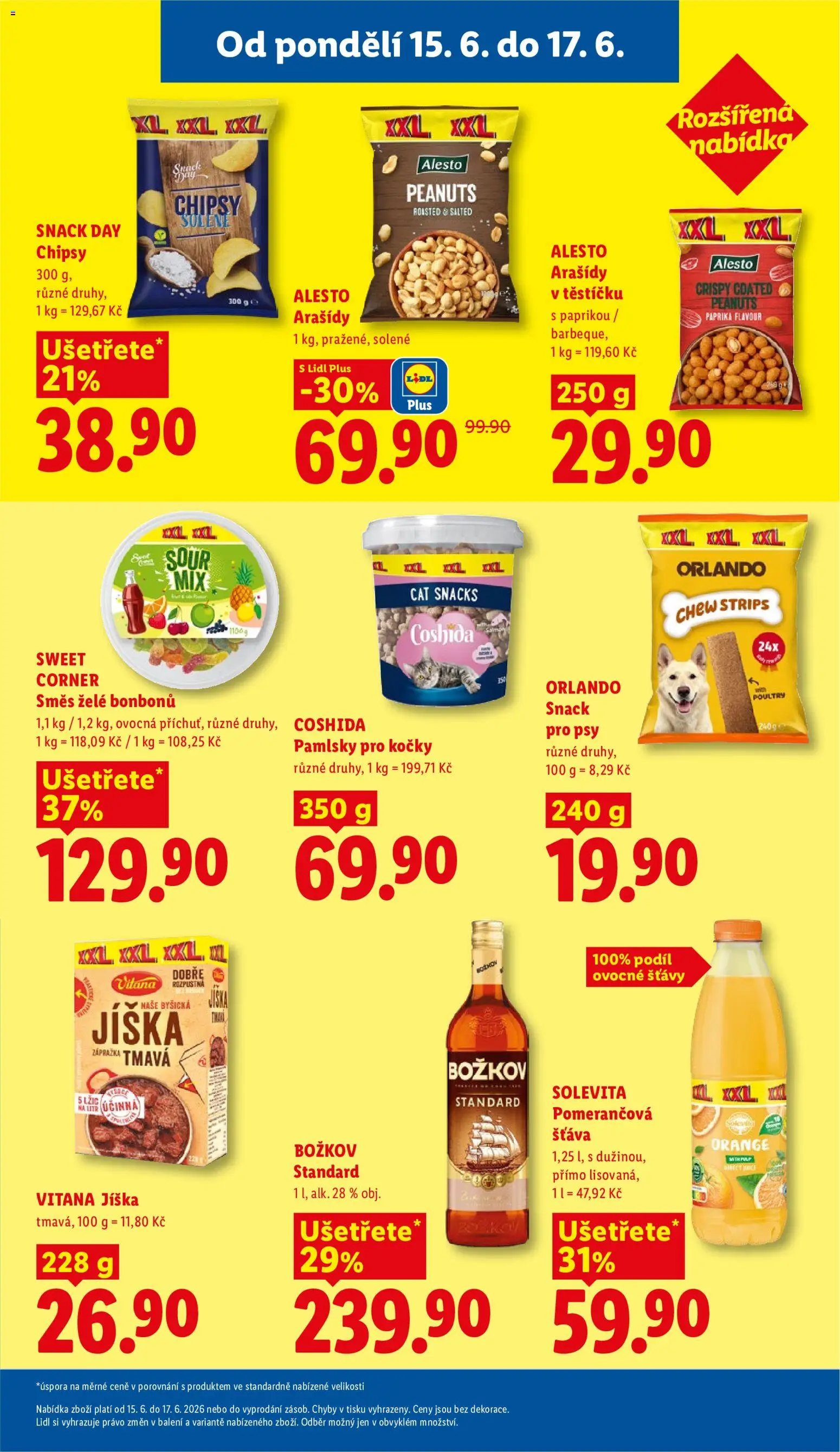 Lidl leták od 15.06.2026 | Strana: 19 | Produkty: Jíška, Arašídy, Paprika, Solevita