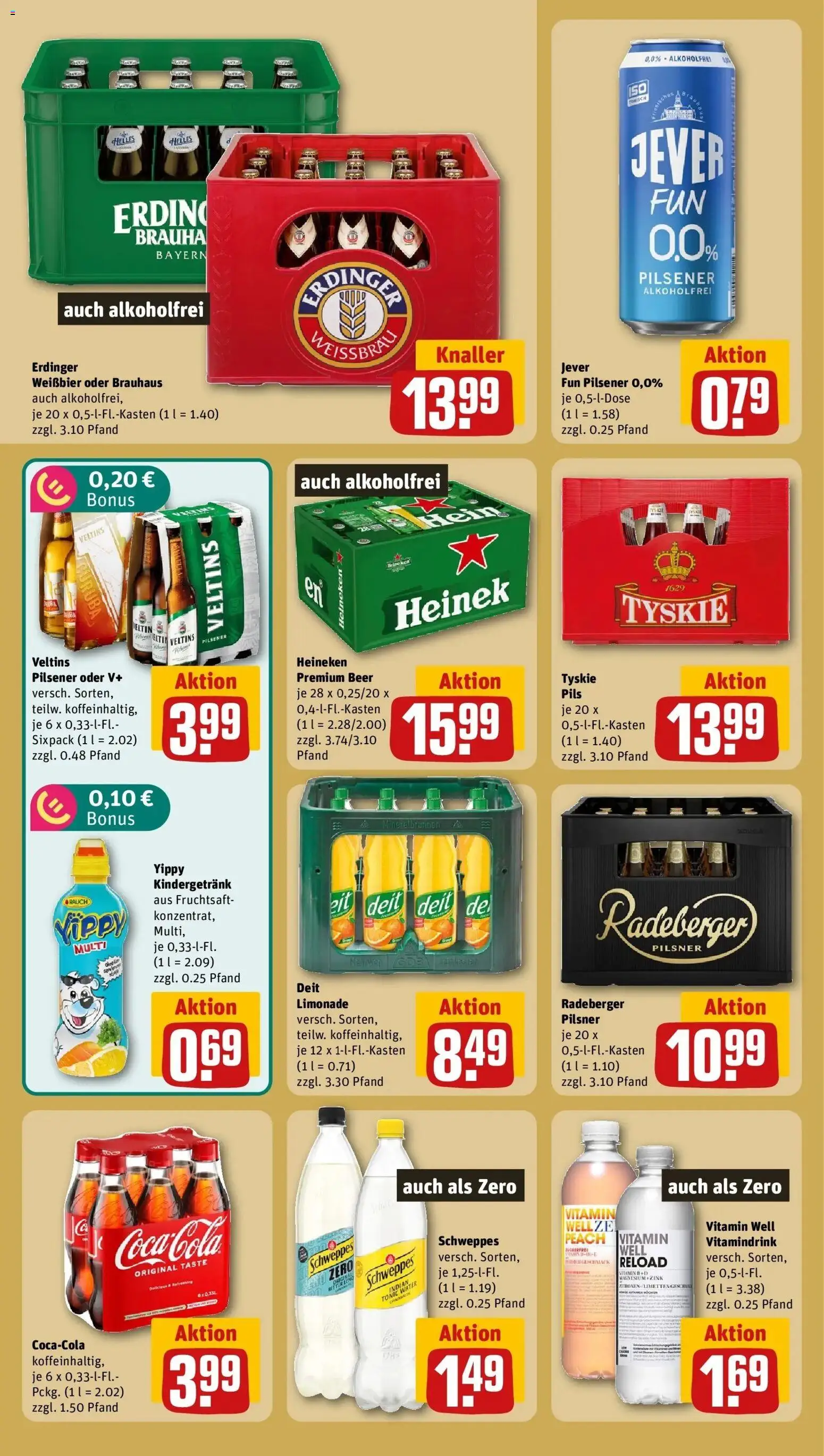 REWE Prospekt ab 17.08.2026 zum Blättern » Angebote | Seite: 17 | Produkte: Erdinger, Weißbier, Limonade, Schweppes