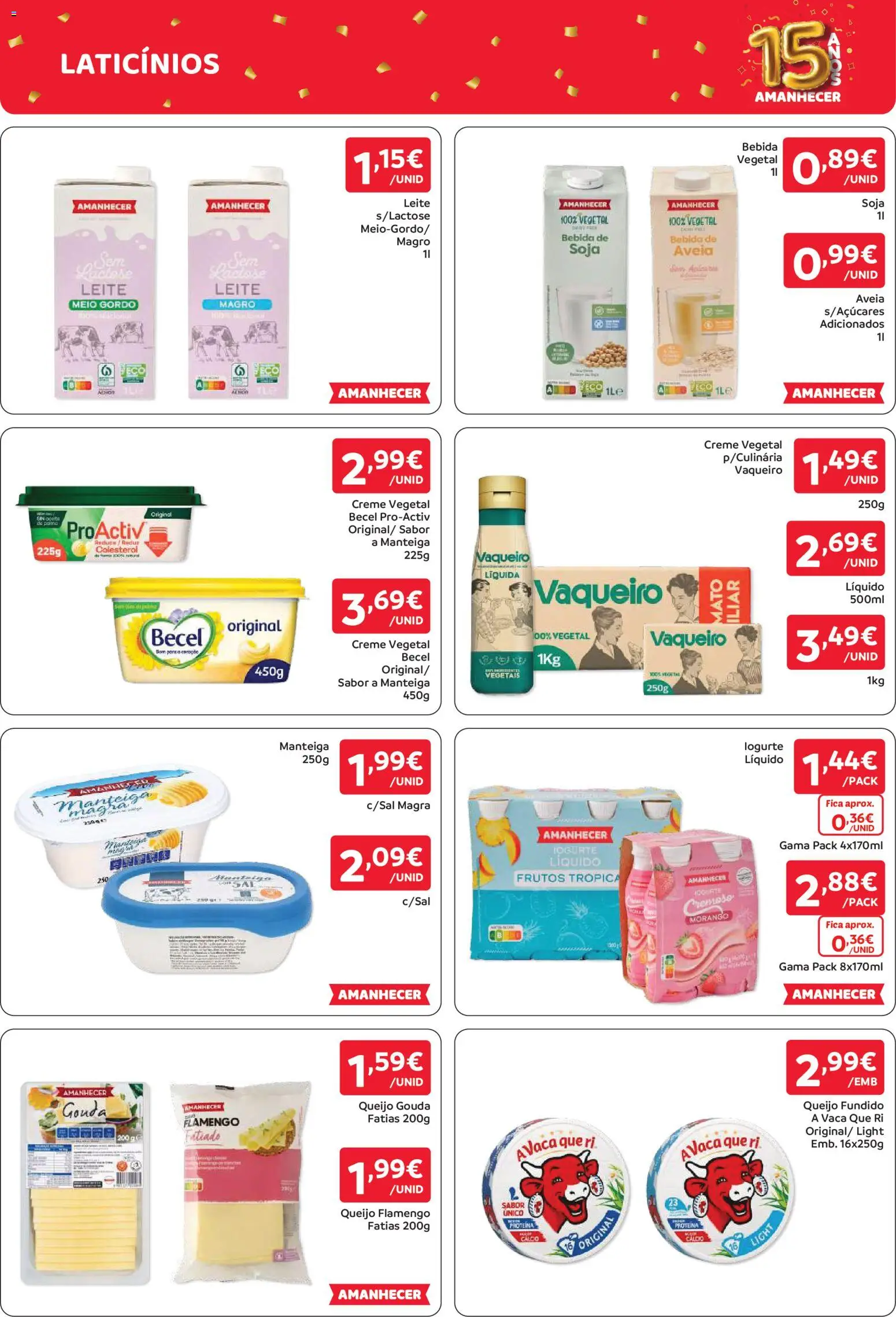 Amanhecer folheto Madeira │ válido de 15/10/2026 | Página: 5 | Produtos: Creme vegetal, Queijo fundido, Queijo, Bebida