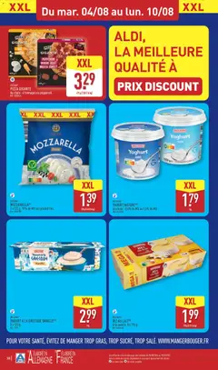Aldi - Prévisualisation de MOZZARELLA, 2 x 125 g. 19% de MG sur produit fini. valide à partir de 04/08/2026 | Page: 20