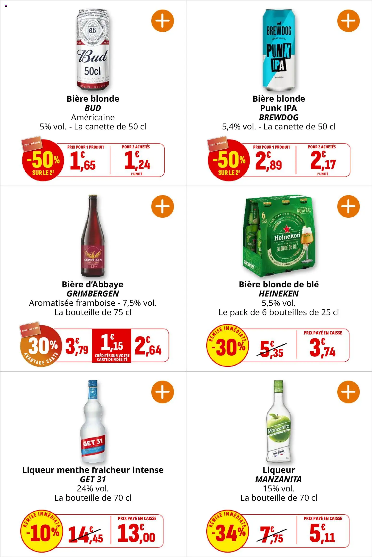 {H1} | Page: 38 | Produits: Framboise, Menthe, Liqueur, Bière