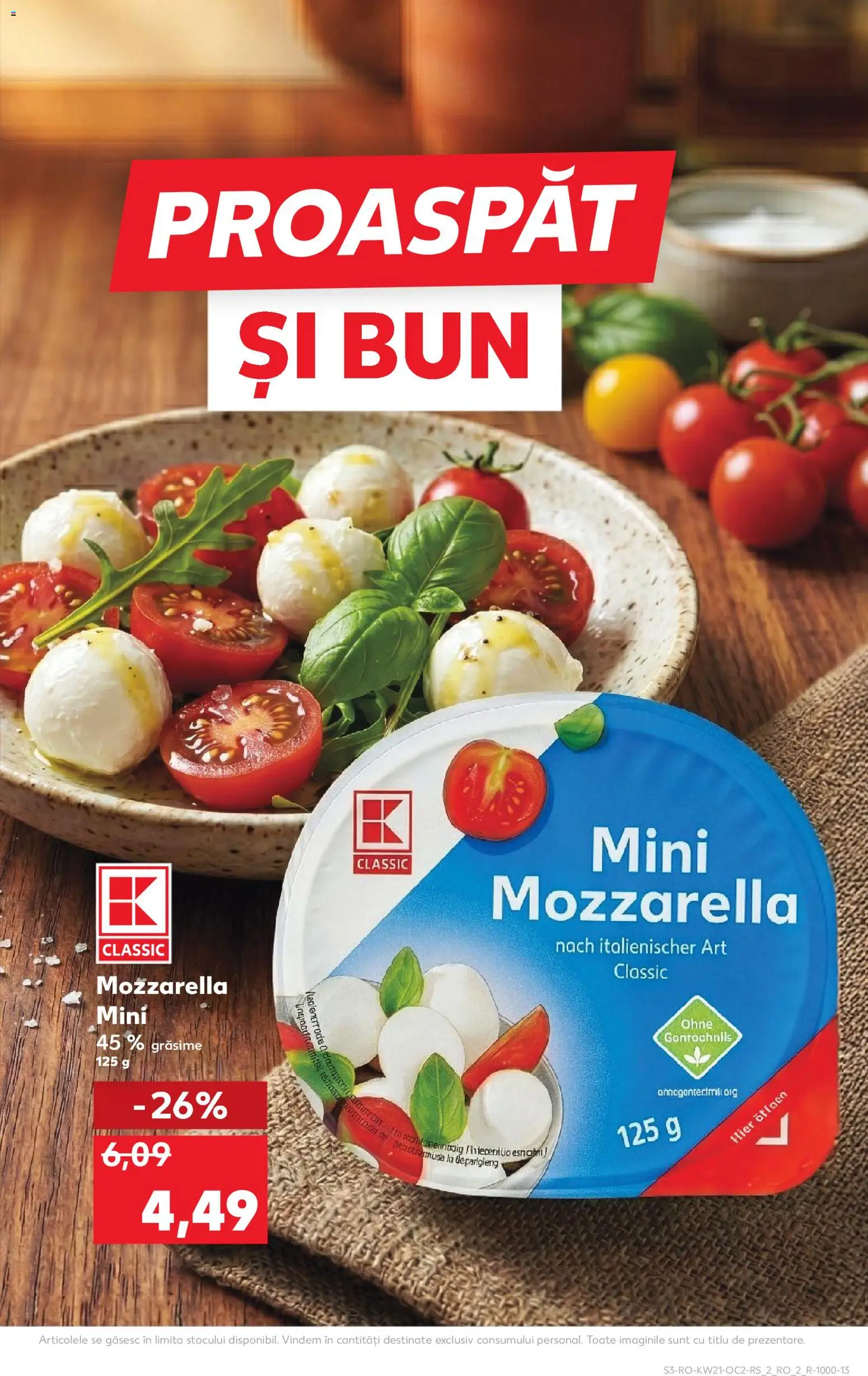 Noul catalog Kaufland – valabil de la 20.05.2026 | Pagină: 3 | Produse: Mozzarella