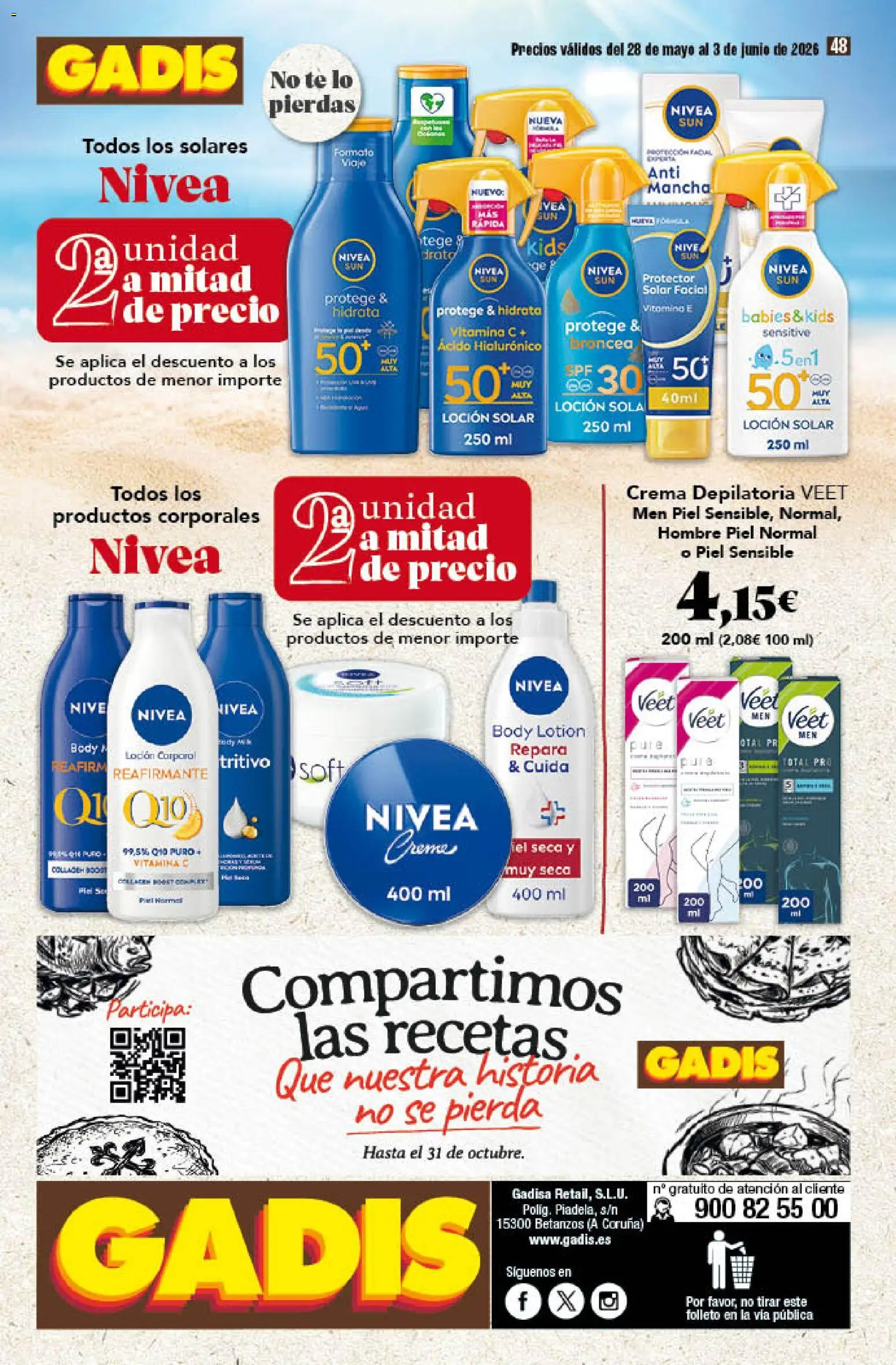 Gadis folleto │ válido desde el 28.05.2026 | Página: 48 | Productos: Crema depilatoria, Crema, Té, Body