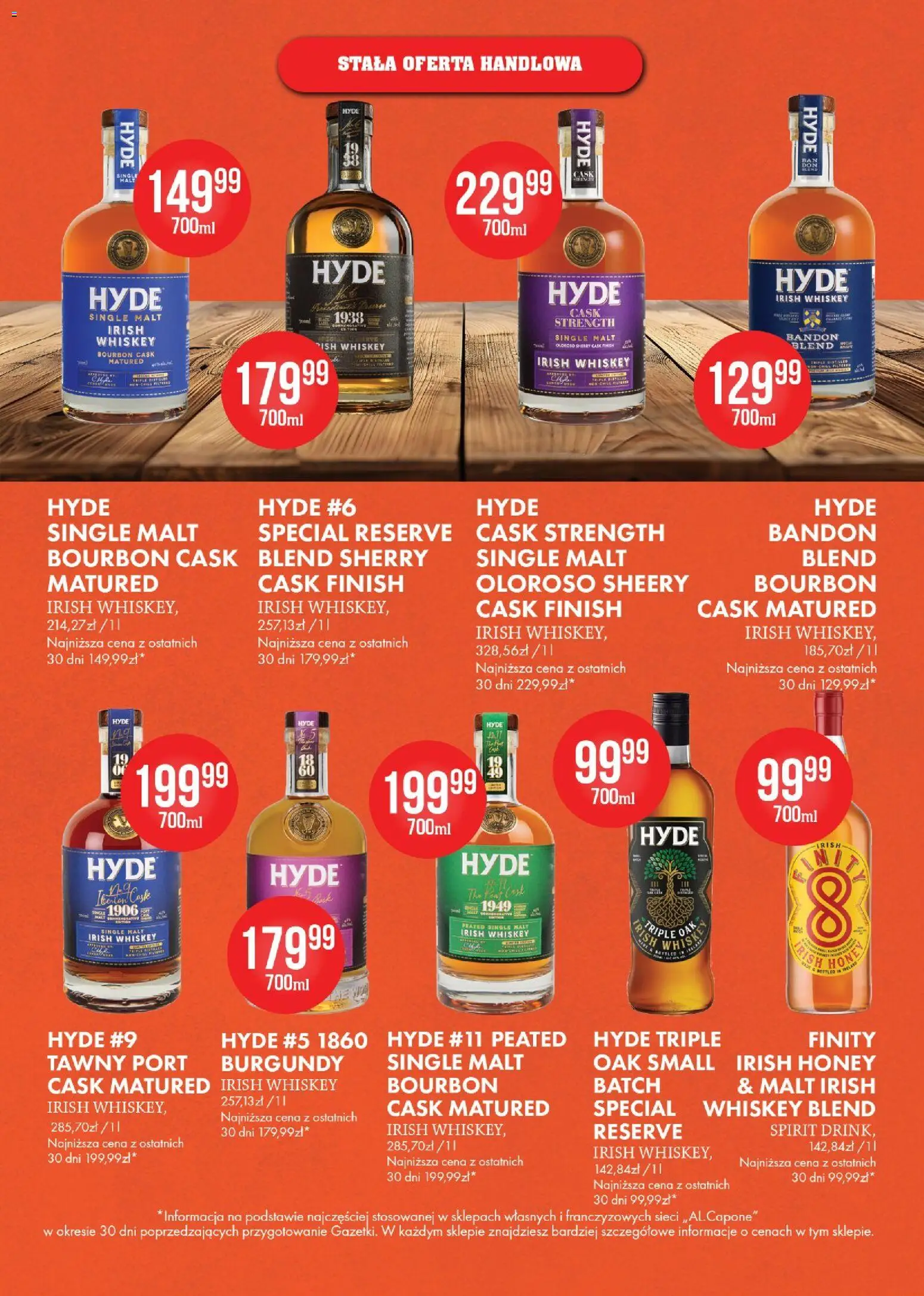Al.Capone gazetka od 07.09.2026 | Strona: 4 | Produkty: Bourbon, Irish whiskey, Finish
