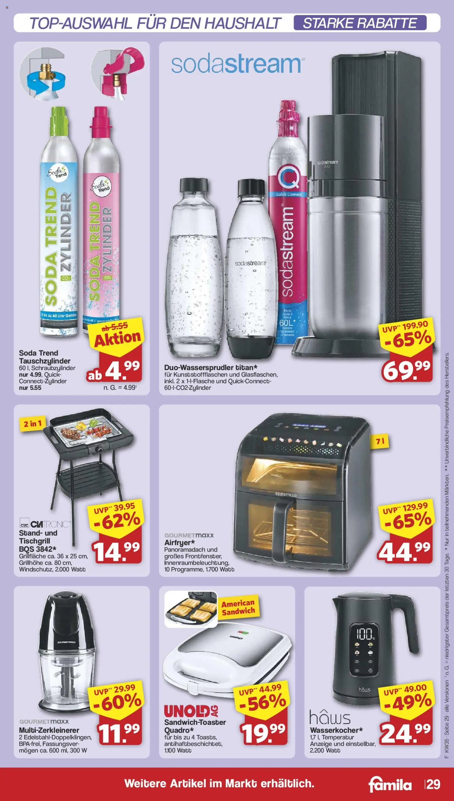 Famila Nordwest Prospekt – gültig ab 23.08.2026 | Seite: 33 | Produkte: Sodastream