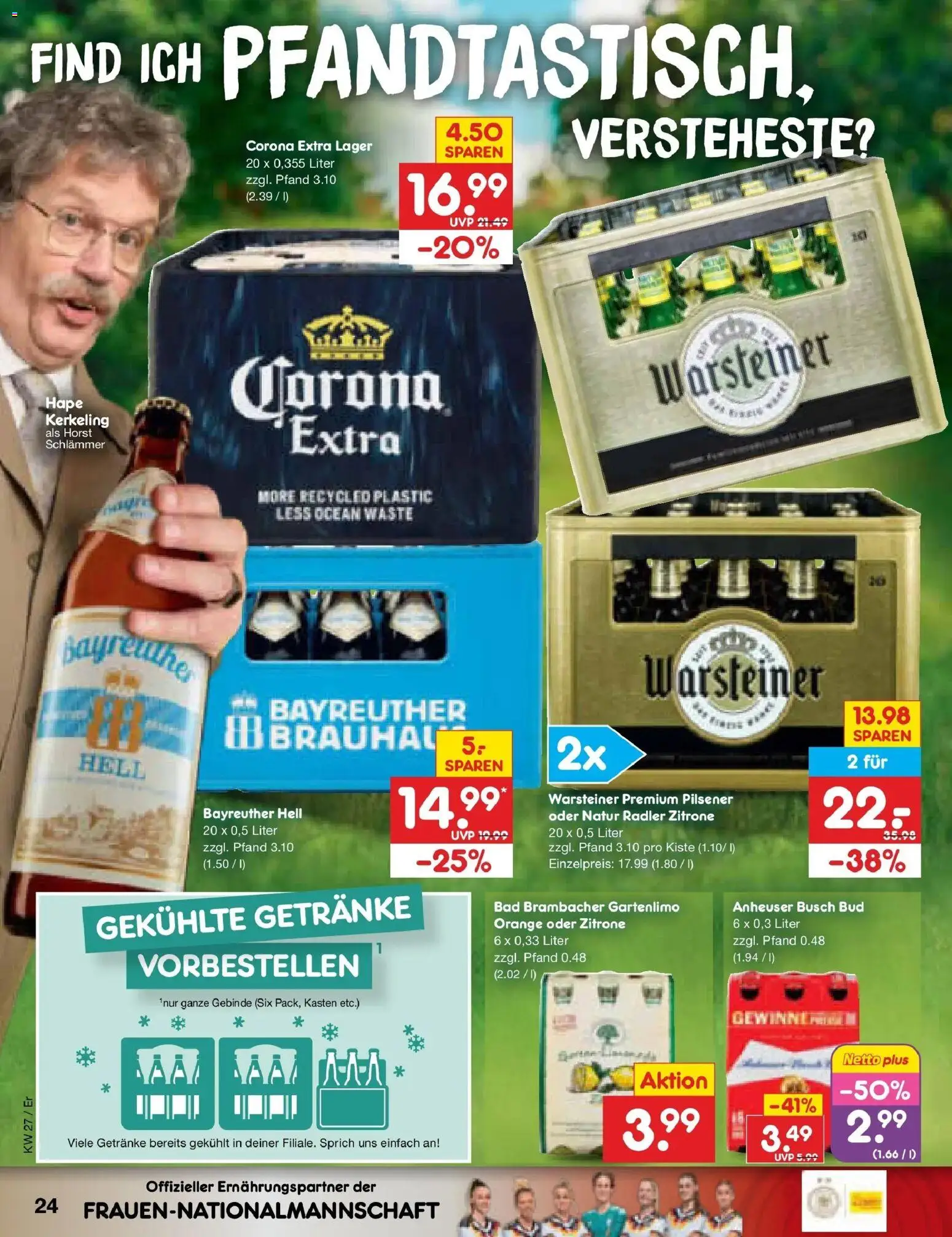 Netto Marken-Discount Prospekt Nordhausen – gültig ab 29.06.2026 | Seite: 36 | Produkte: Bayreuther hell, Radler, Warsteiner, Zitrone