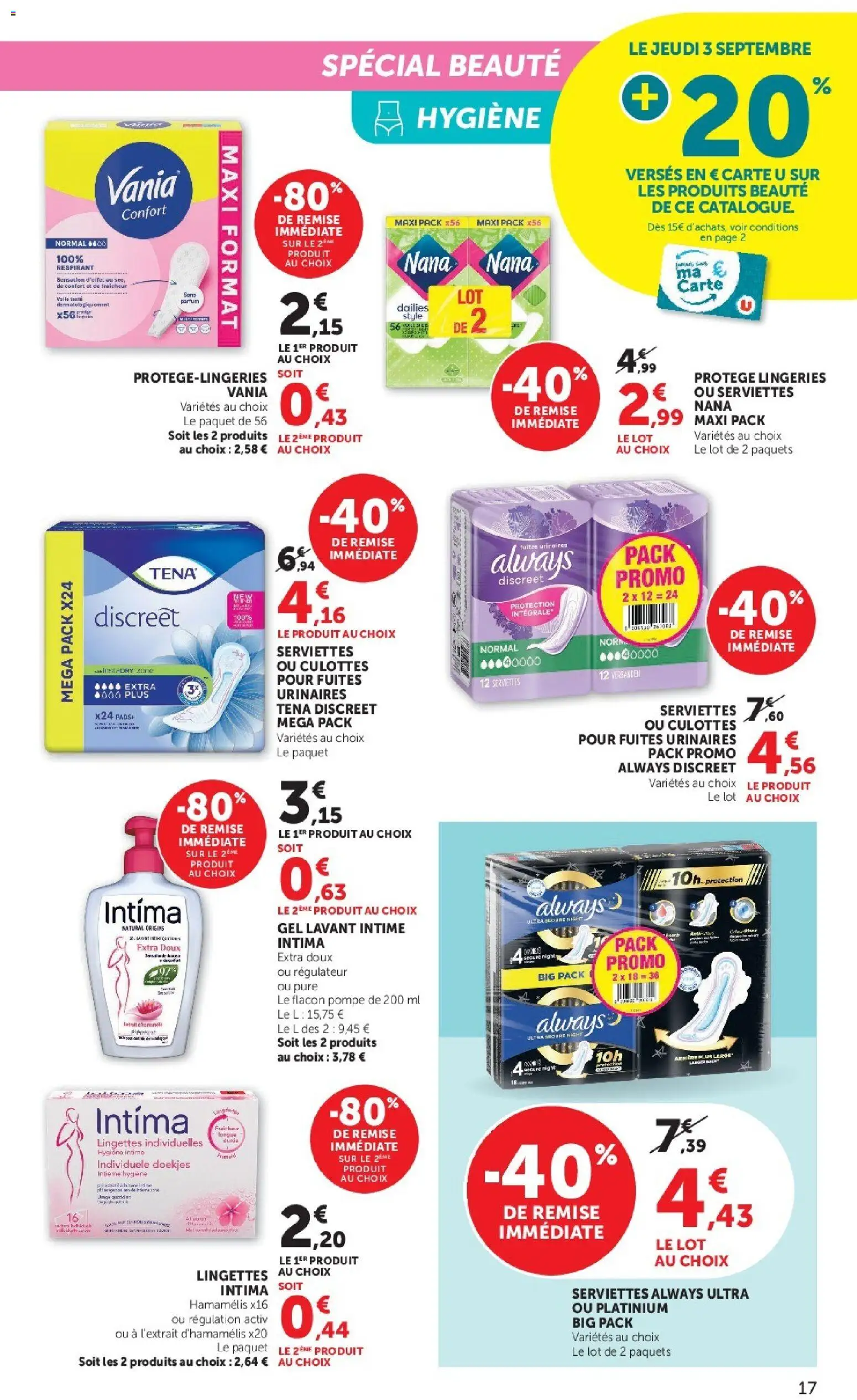 {H1} | Page: 17 | Produits: Always, Produits beauté, Parfum, Serviettes