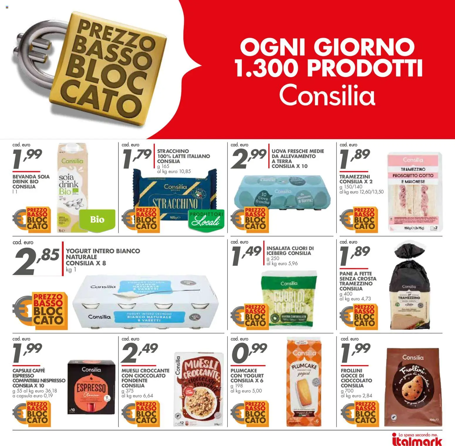 Volantino Italmark del 10/09/2026 | Pagina: 23 | Prodotti: Prosciutto Cotto, Yogurt, Pane, Latte