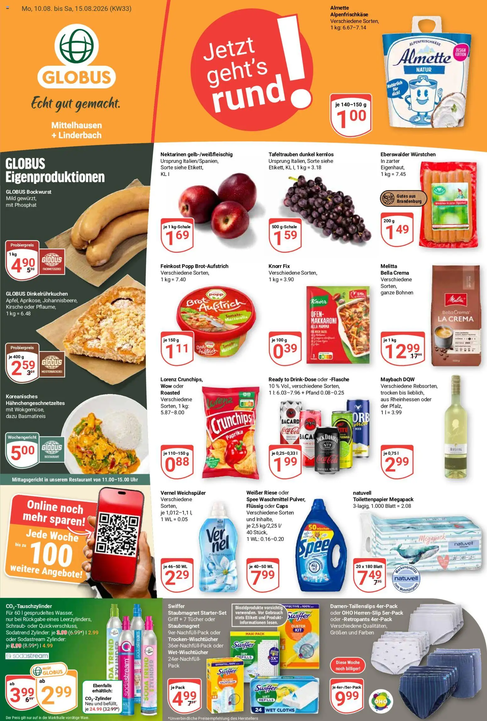 Globus Prospekt Erfurt – gültig ab 10.08.2026 | Seite: 7 | Produkte: Basmatireis, Knorr, Uhr, Vernel