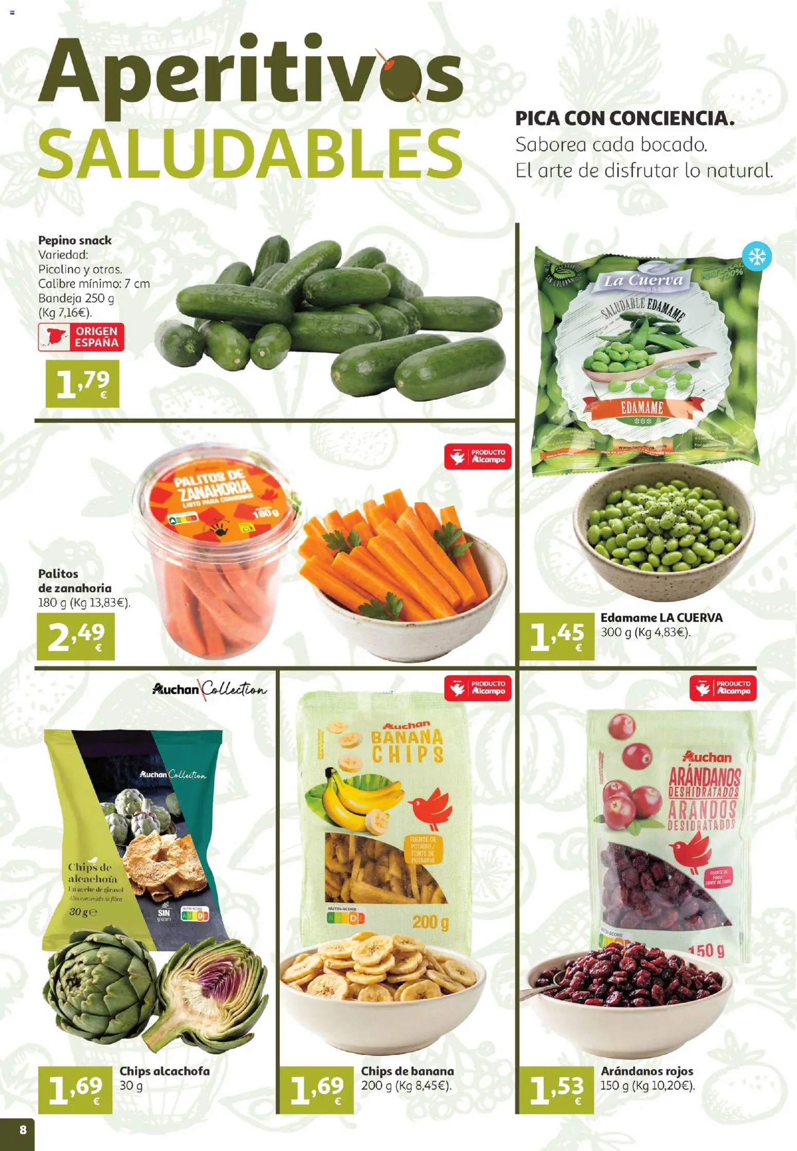 Alcampo Canarias │ válido desde el 16.06.2026 | Página: 8 | Productos: Aceite, Zanahoria, Μερέντα, Bandeja