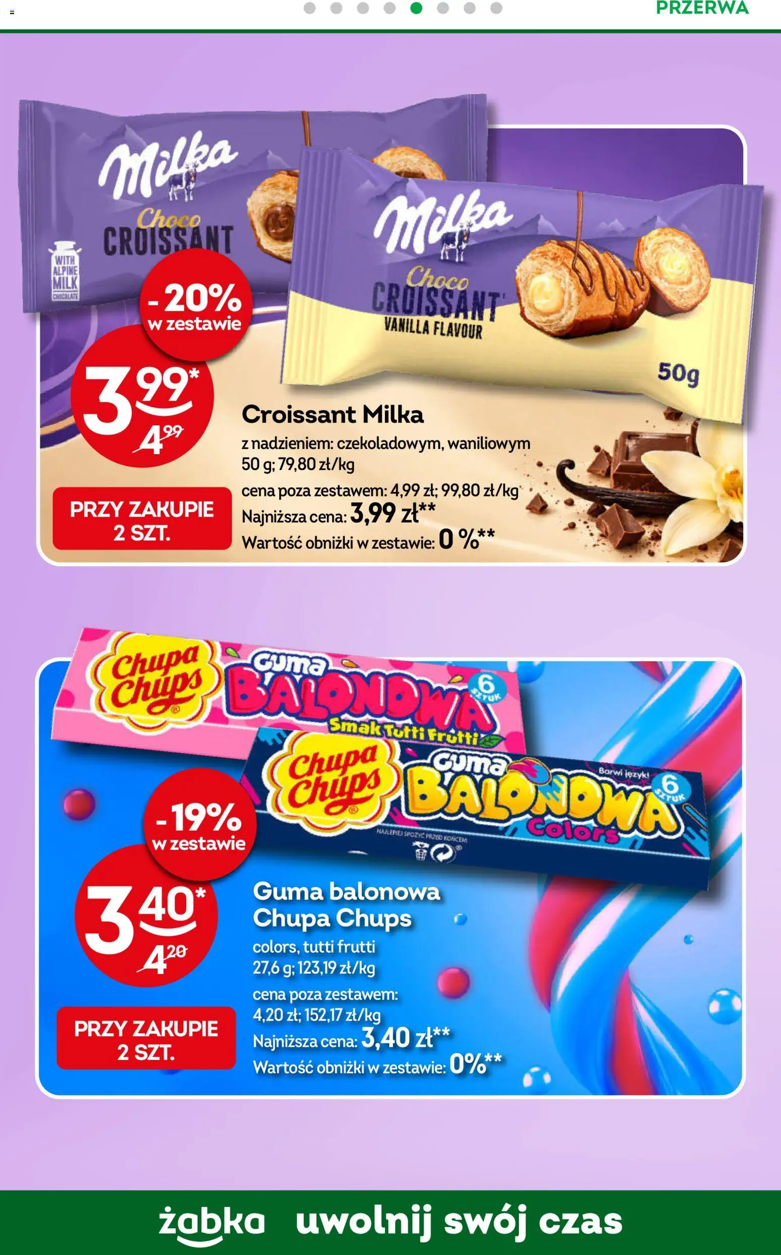 Żabka gazetka od 21.10.2026 | Strona: 50 | Produkty: Croissant, Milka