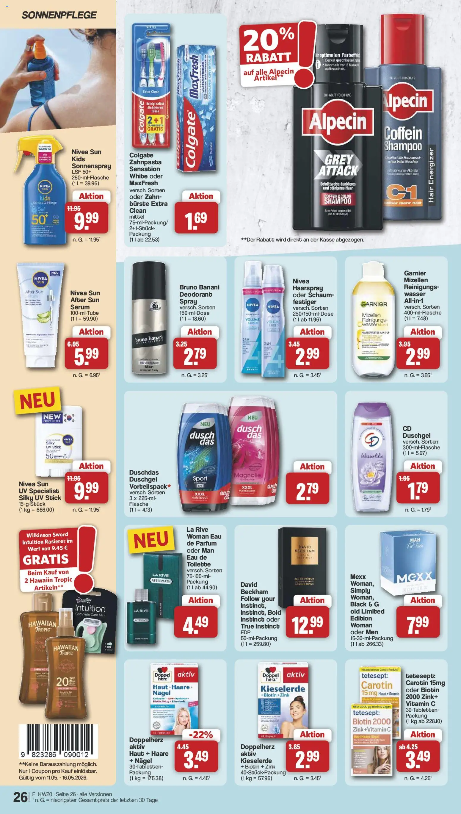 Famila Nordwest Prospekt 	 – gültig ab 11.05.2026 | Seite: 26 | Produkte: Parfüm, Eau de Toilette, Wasser, After Sun