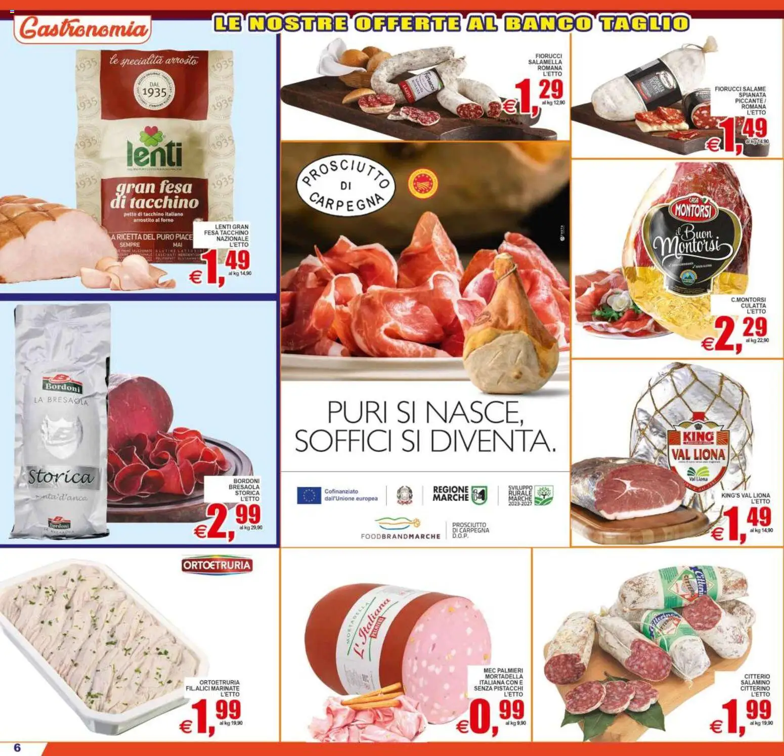 Volantino Pewex del 19/06/2026 | Pagina: 6 | Prodotti: Arrosto, Salamella, Tacchino, Alici