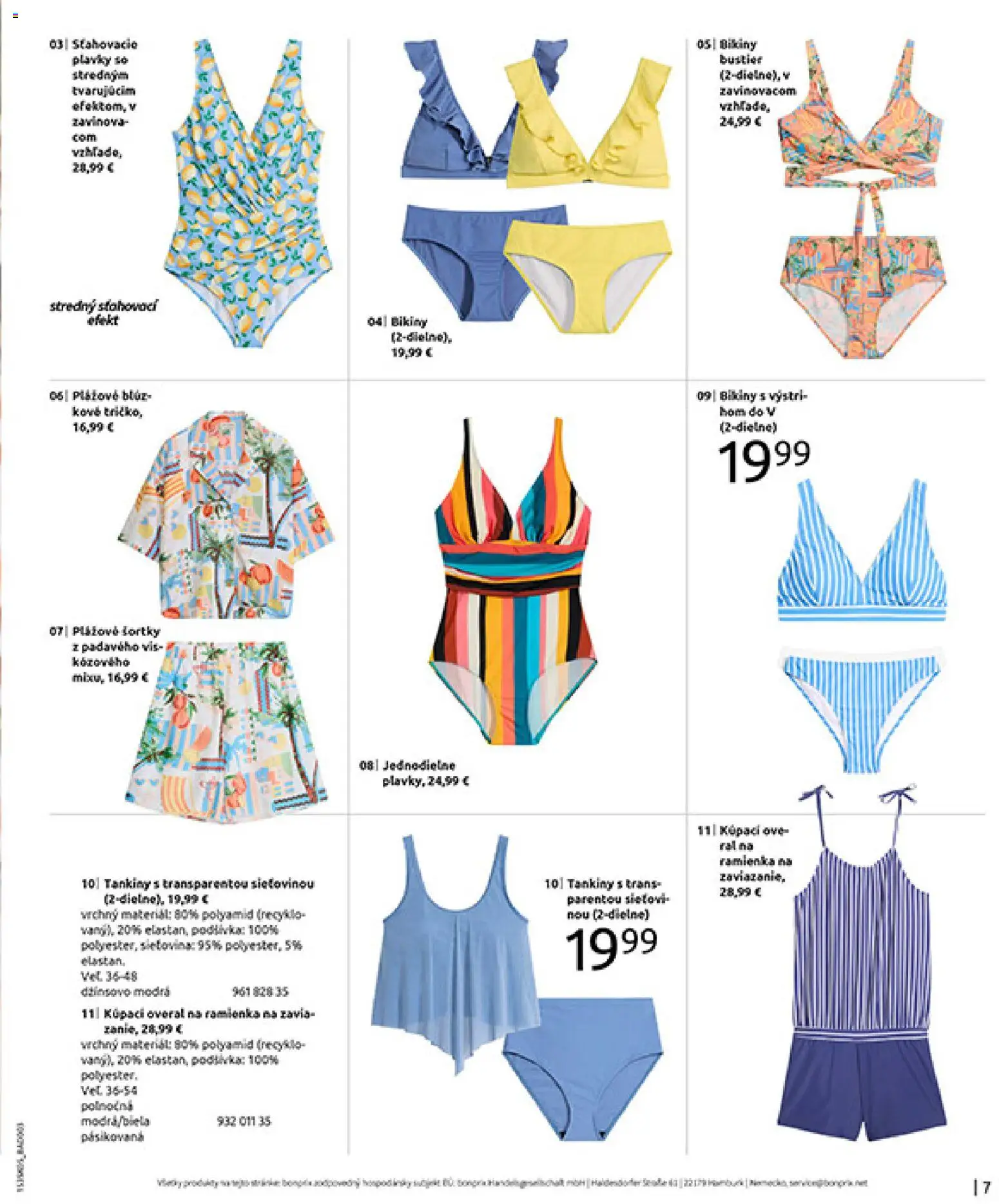 Nové Bonprix akcie – leták je platný od 01.01.2026 | Strana: 9 | Produkty: Overal, Plavky