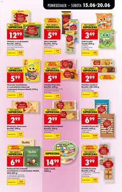 Pogląd oferty "Ciastka Paryskie Bonitki, 300 g, wiśniowe, pomarańczowe, morelowe, malinowe" - ważna od 15.06.2026 | Strona: 65 | Produkty: Herbatniki, Wafelki, Ciastka, Orzeszki arachidowe w czekoladzie