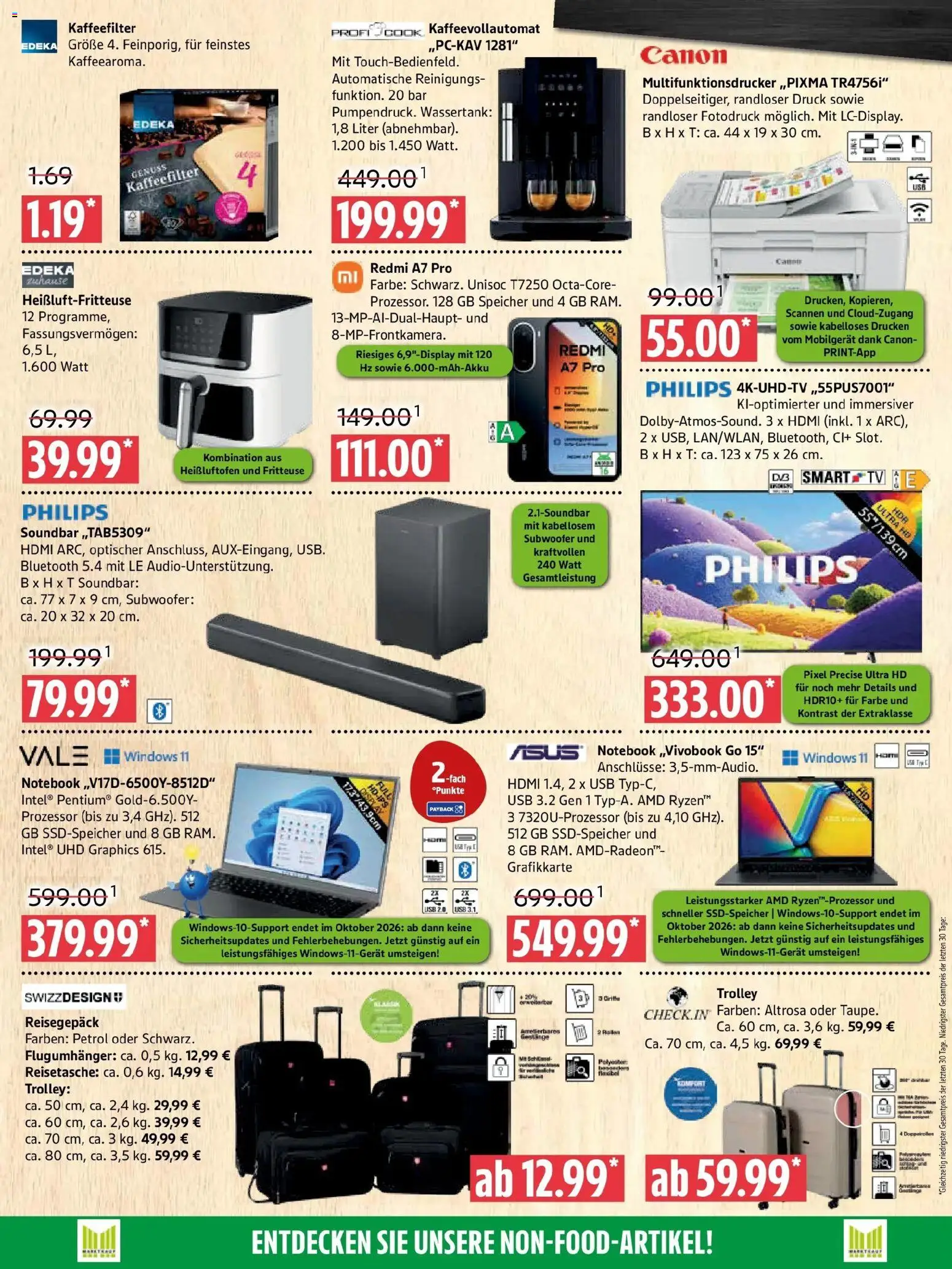 Marktkauf Prospekt Prenzlau (ab 28.09.2026) » Angebote online | Seite: 11 | Produkte: Philips, USB, Kaffeevollautomat, Heißluftfritteuse