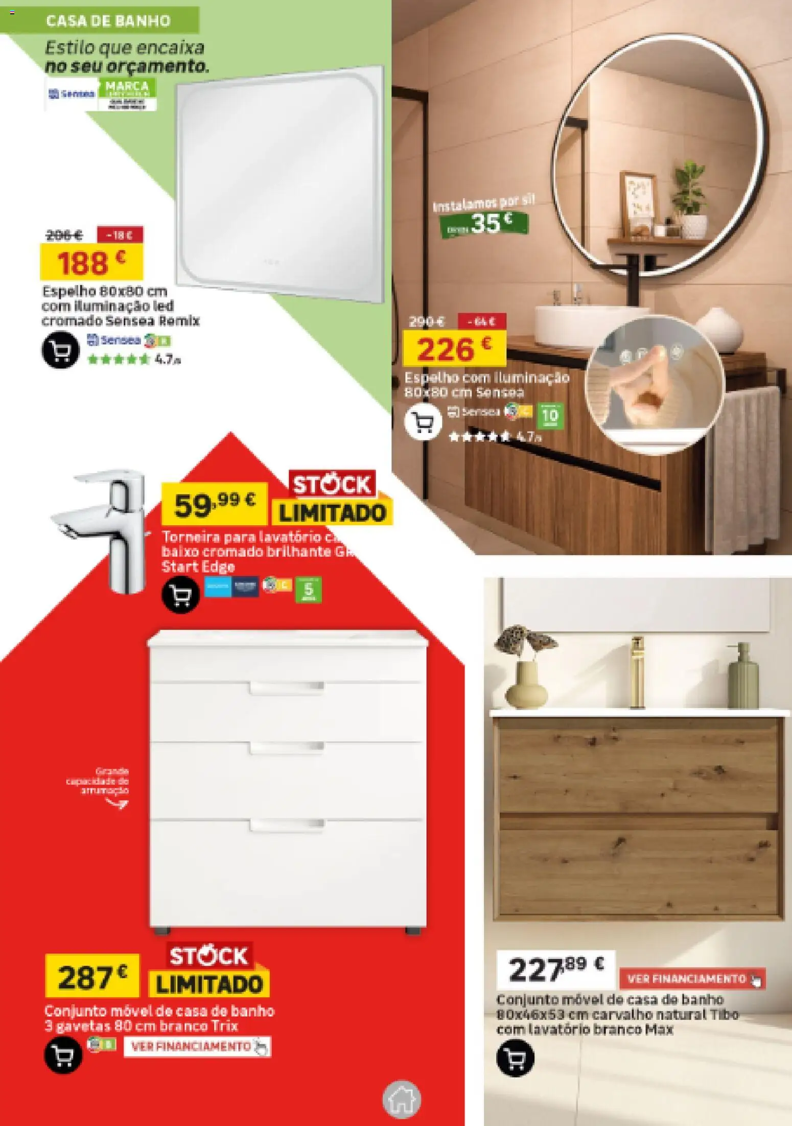 Leroy Merlin Arquipélago da Madeira │ válido de 30.04.2026 | Página: 2 | Produtos: Lavatório, Casa de banho, Banho, Espelho
