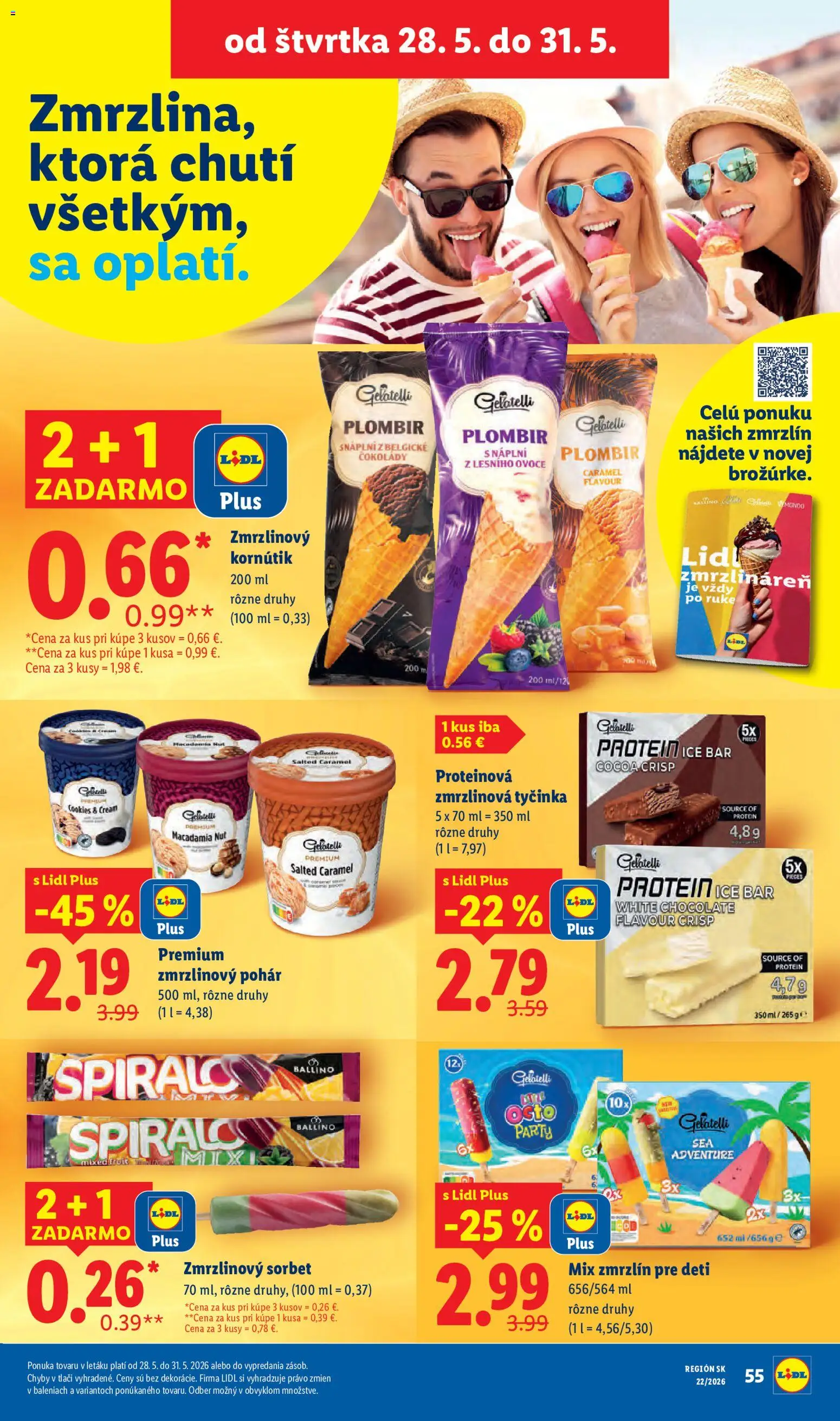 Nové Lidl akcie – leták je platný od 25.05.2026 | Strana: 78 | Produkty: Protein, Sorbet