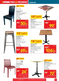 METRO - Prévisualisation de METRO Offres Prix & Promos Equipement valide à partir de 21.05.2026 | Page: 25 | Produits: Le tabouret, Plateau, Poids, Chaise