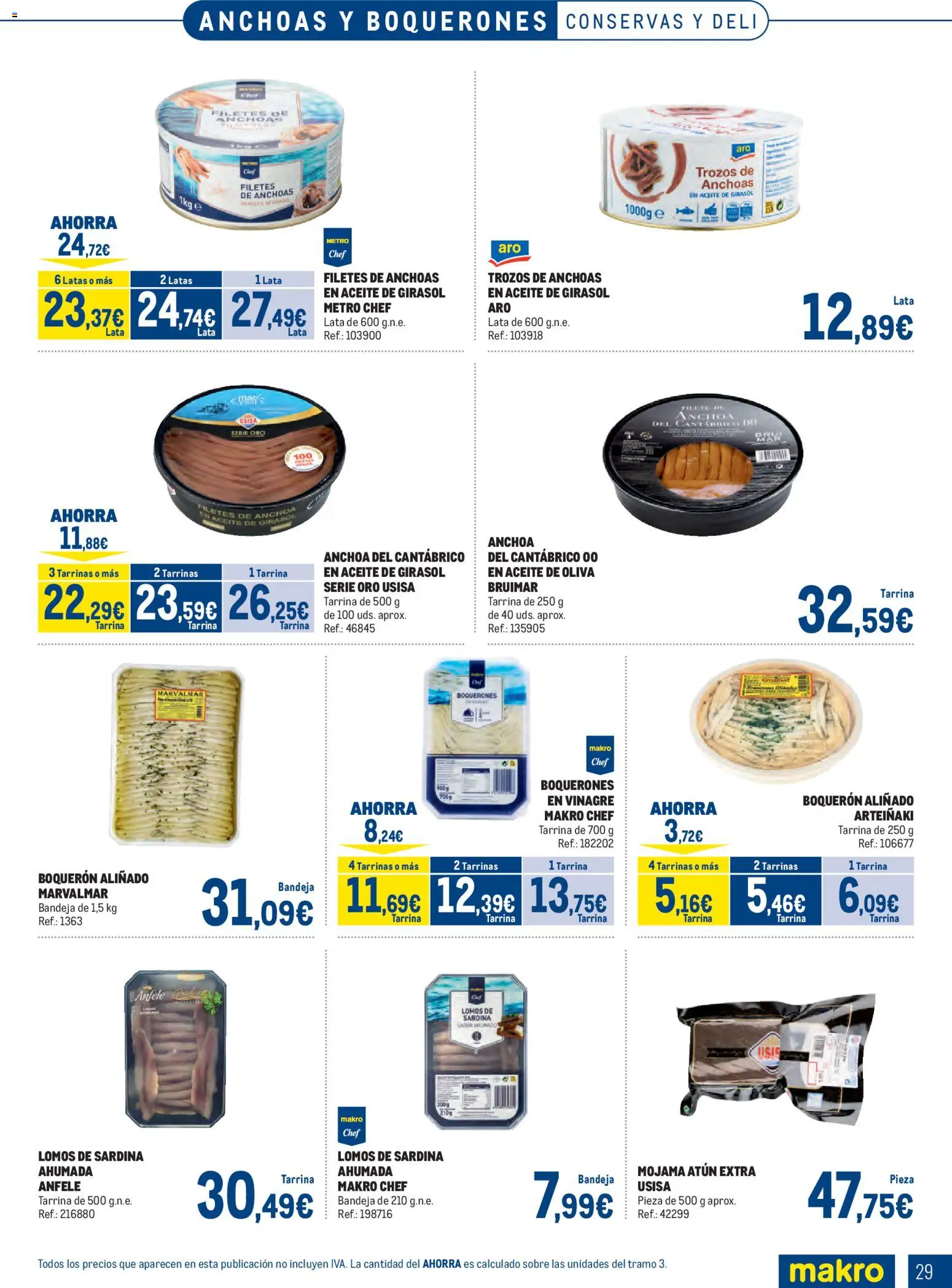 Makro Pescados │ válido desde el 06/07/2026 | Página: 29 | Productos: Aceite, Aceite de oliva, Anchoa, Δεξαμενή
