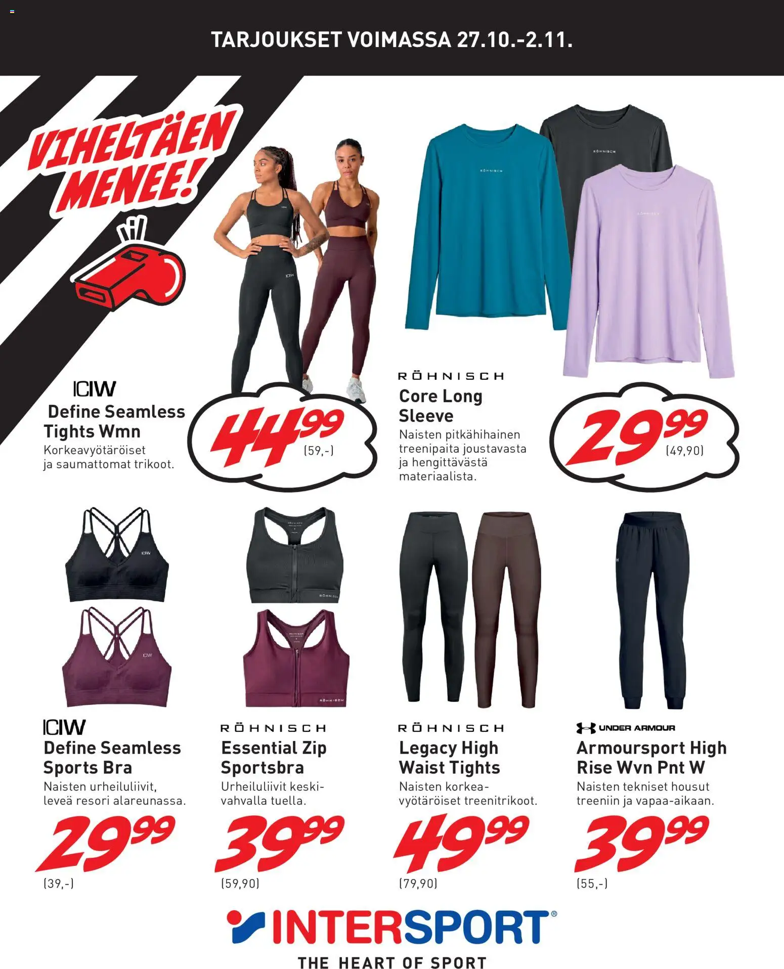 Intersport tarjoukset – voimassa 27/10/2026 alkaen | Sivu: 10 | Tuotteet: Urheiluliivit, Housut