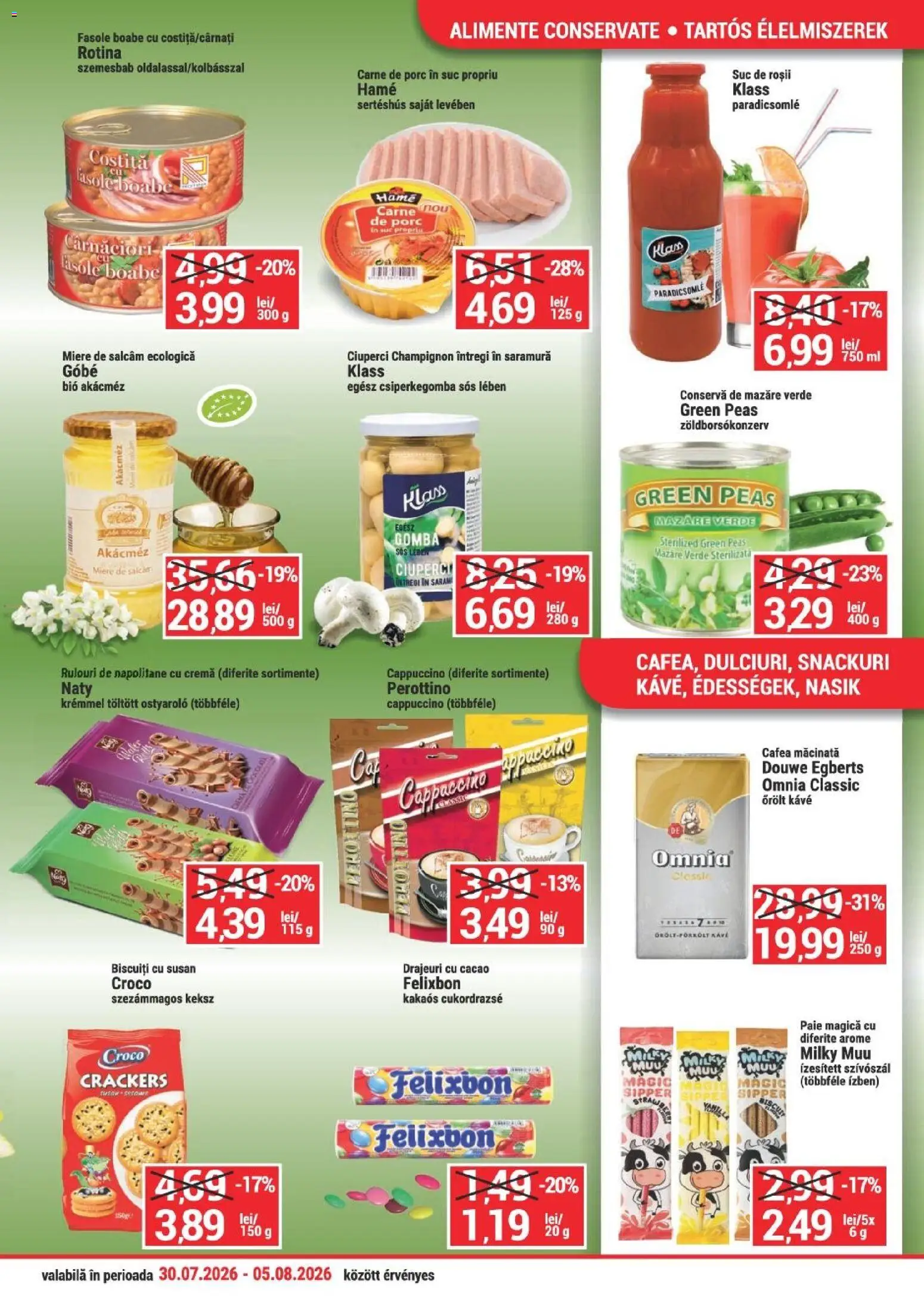 Noul catalog Merkur – valabil de la 30.07.2026 | Pagină: 3 | Produse: Suc, Carne De Porc, Cacao, Sos