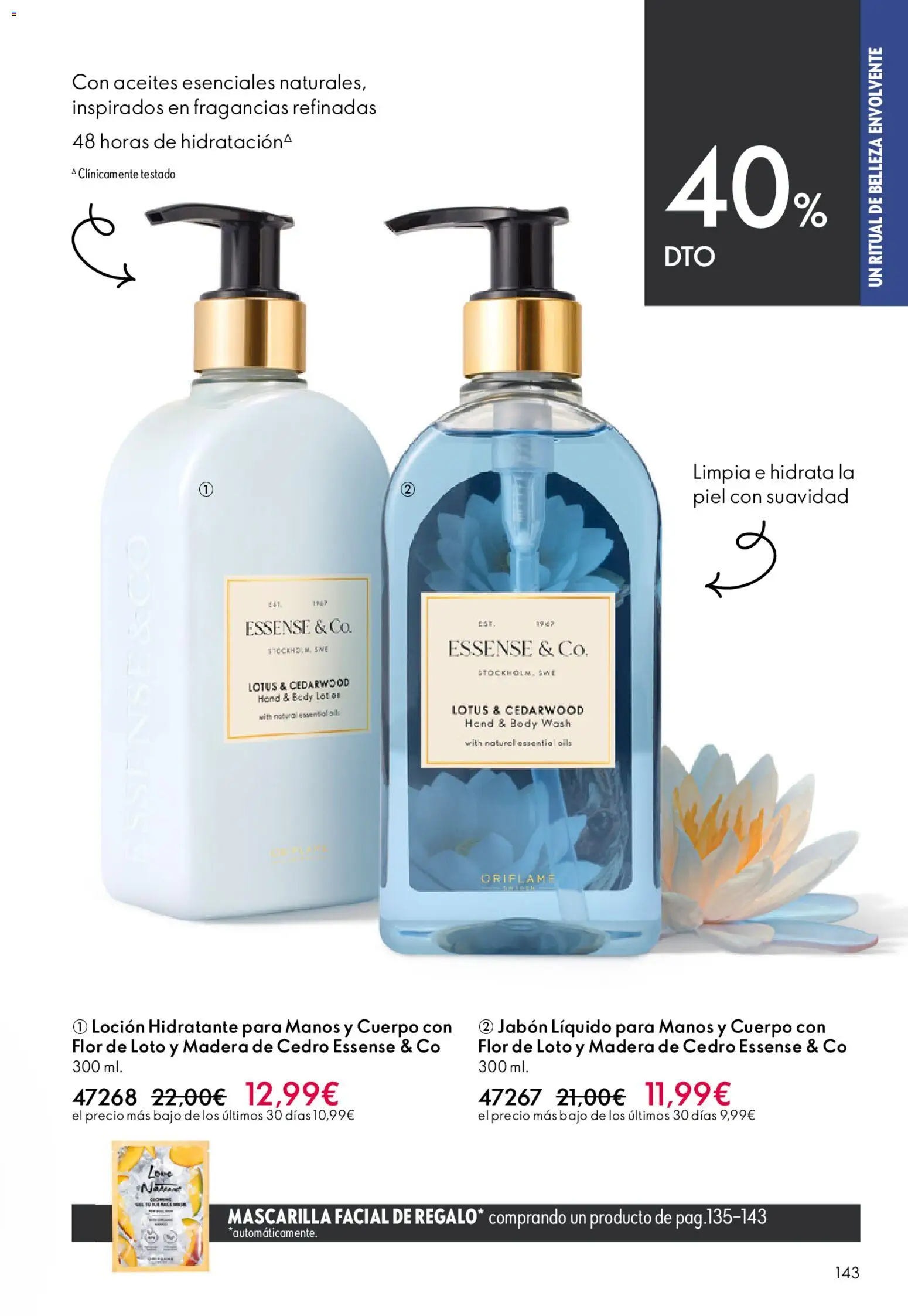 Oriflame - Catálogo Campaña 6 │ válido desde el 22.04.2026 | Página: 143 | Productos: Jabón, Mascarilla facial, Jabón líquido, Body