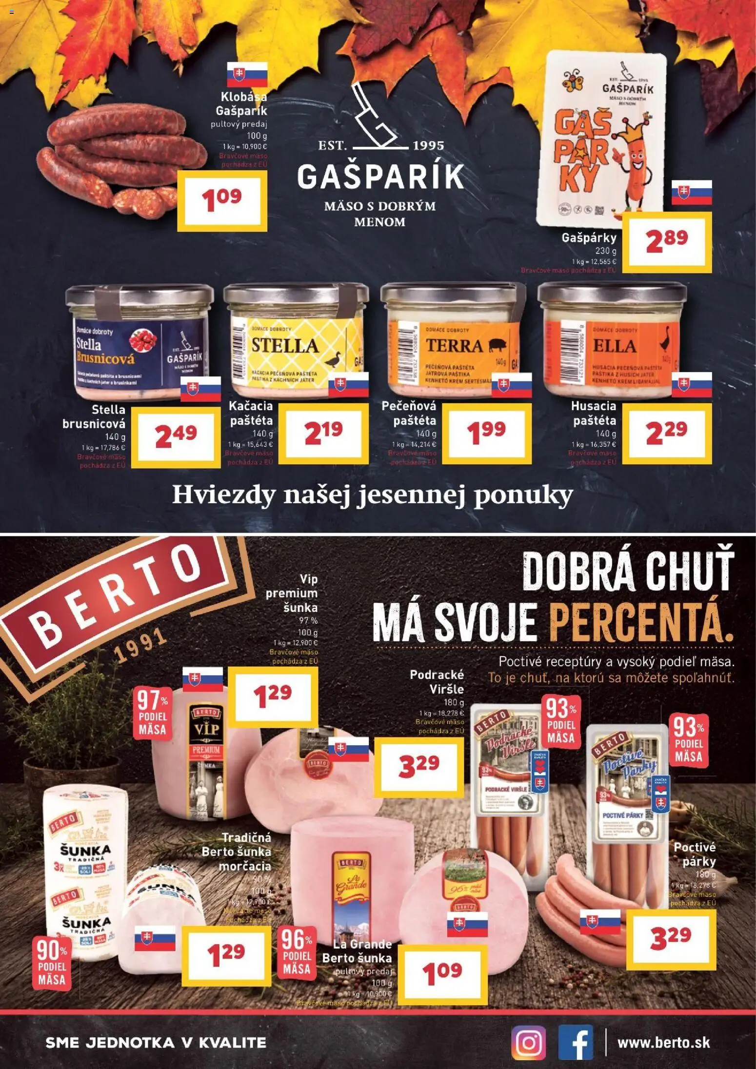 Nové Billa akcie – leták je platný od 30.09.2026 | Strana: 2 | Produkty: Klobása, Mäso, Krém, Párky
