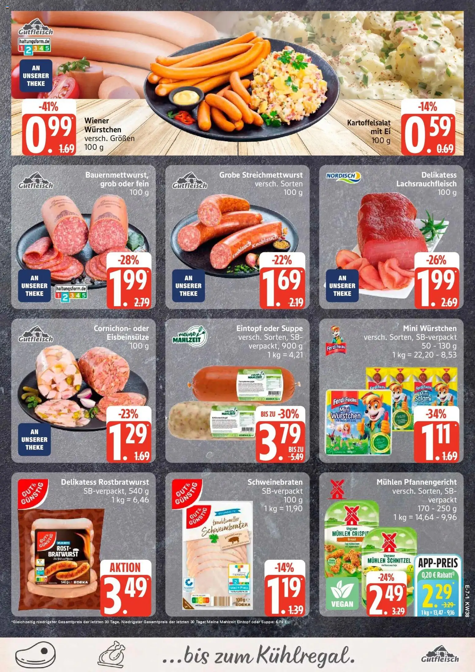 Edeka Prospekt Bad Schwartau (ab 14.09.2026) » Angebote Online | Seite: 9 | Produkte: Theke, Bratwurst, Schnitzel, Salami