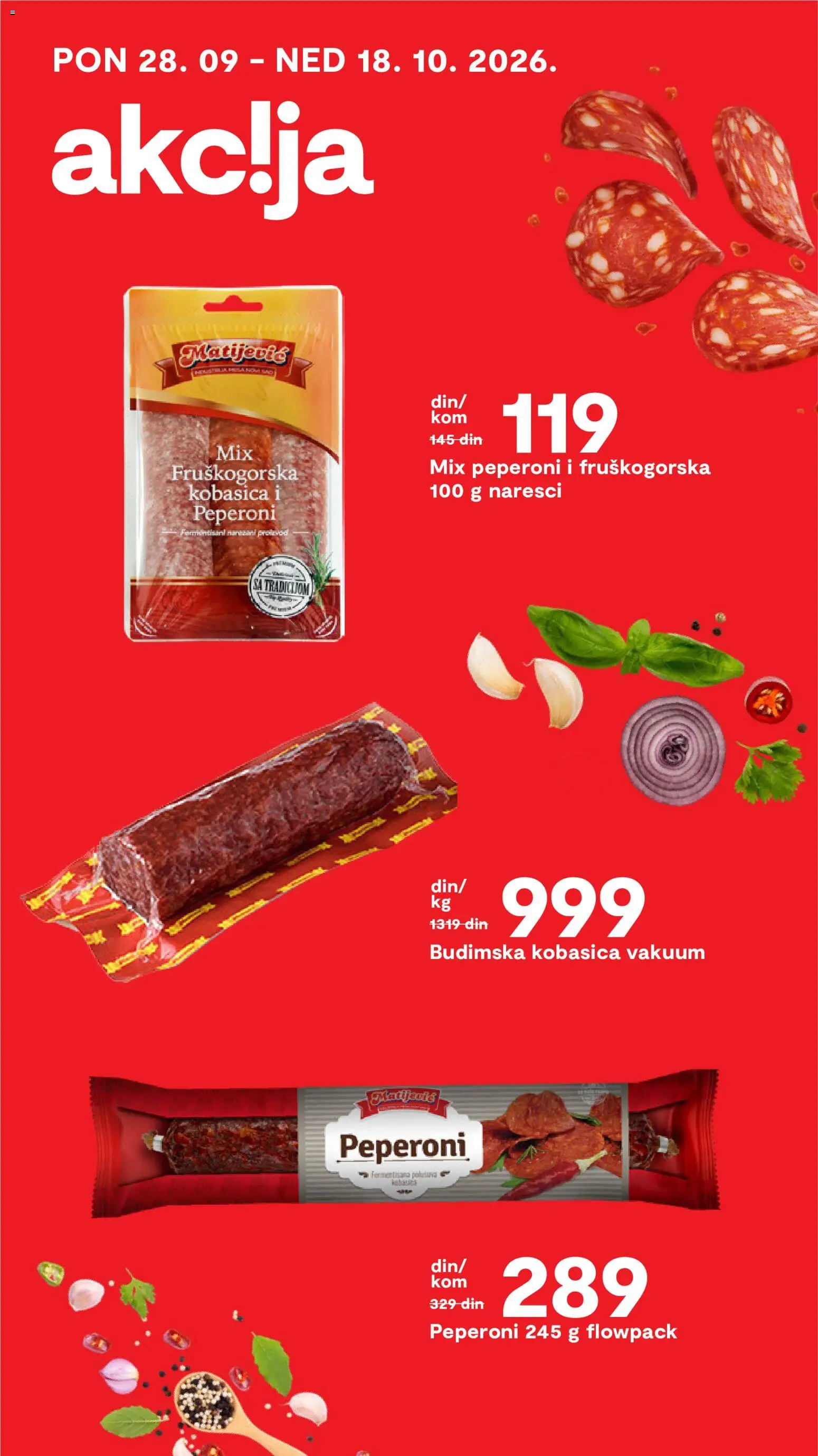 Matijevic katalog - važi od 29.09.2026 | Strana: 15 | Proizvode: Budimska kobasica, Kobasica