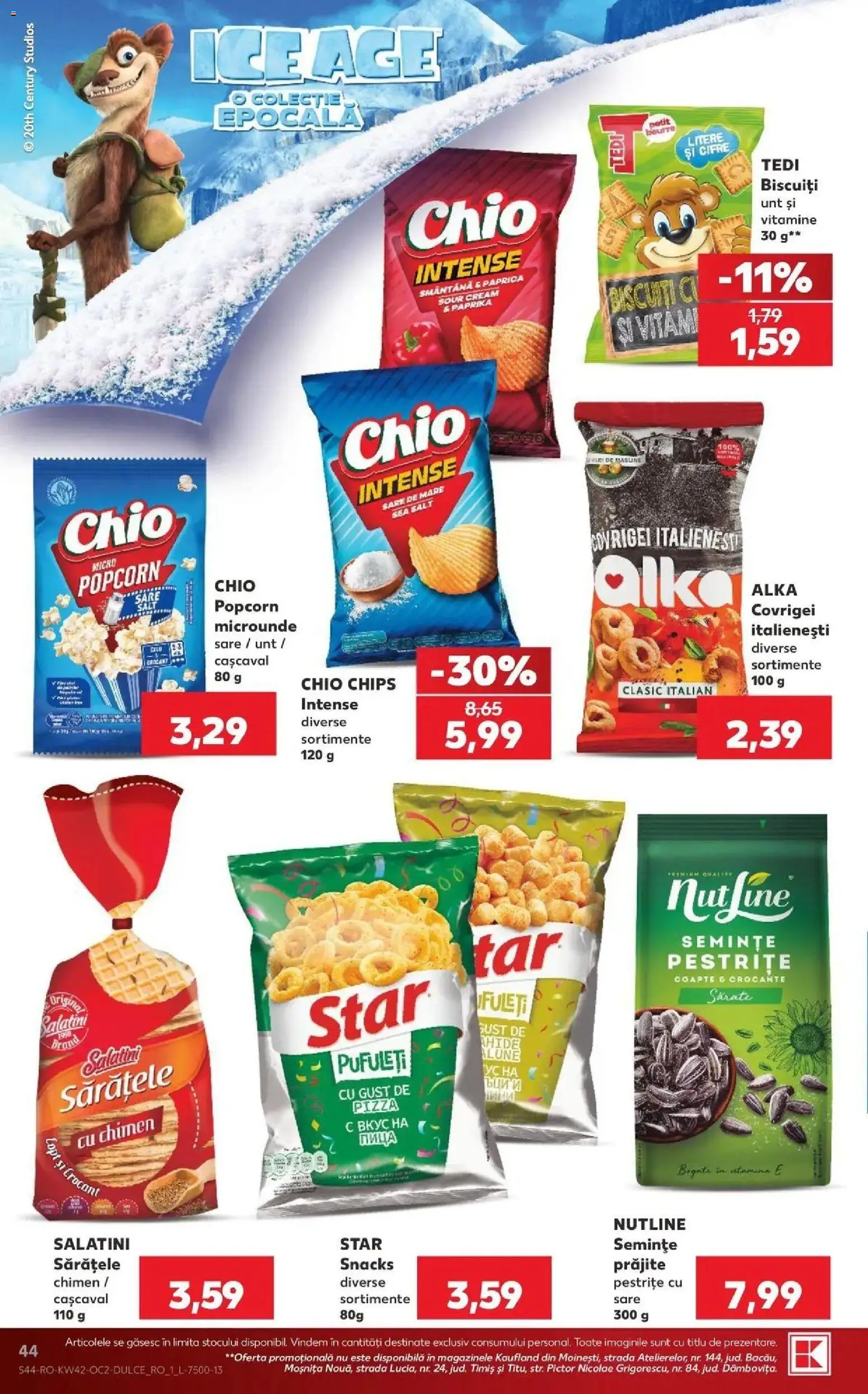 Kaufland Viseu de Sus 14.10.2026 - Revista si Oferta | Pagină: 44 | Produse: Cașcaval, Semințe, Covrigei, Pufuleți