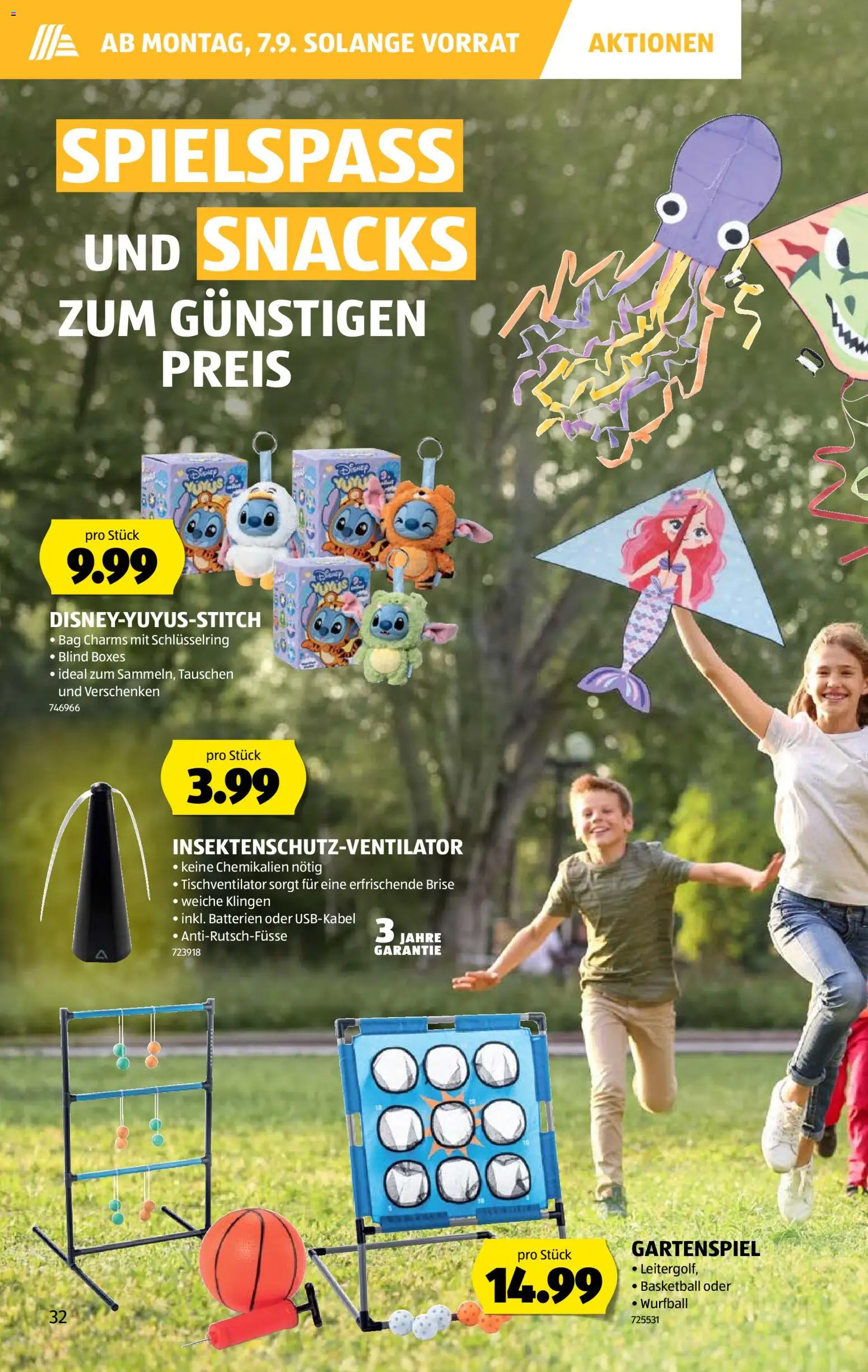 Aldi aktionen – gültig ab 03.09.2026 | Seite: 32 | Produkte: Basketball, Snacks