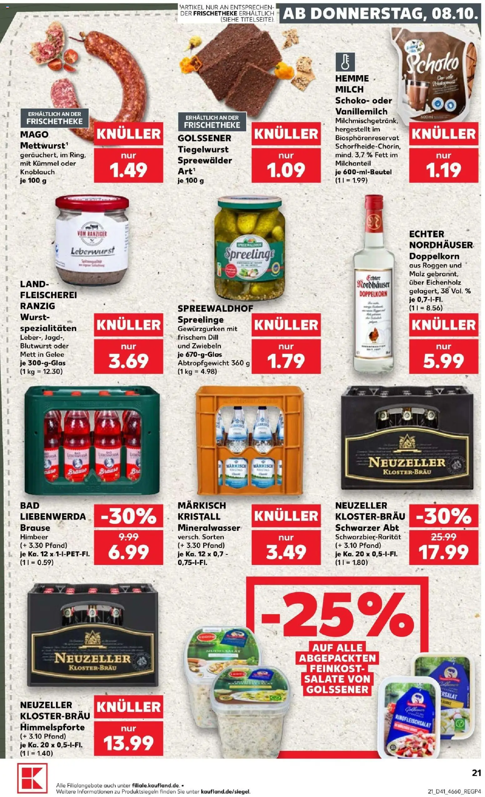 Kaufland Prospekt Frankfurt (Oder) – gültig ab 08.10.2026 | Seite: 23 | Produkte: Milch, Spezialitäten, Mineralwasser, Dill