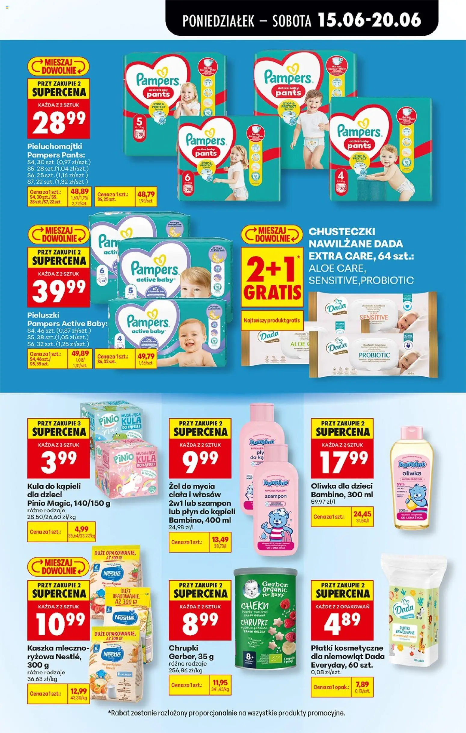 Biedronka gazetka od poniedziałku od 15.06.2026 | Strona: 79 | Produkty: Malina, Pampers, Szampon, Płatki kosmetyczne