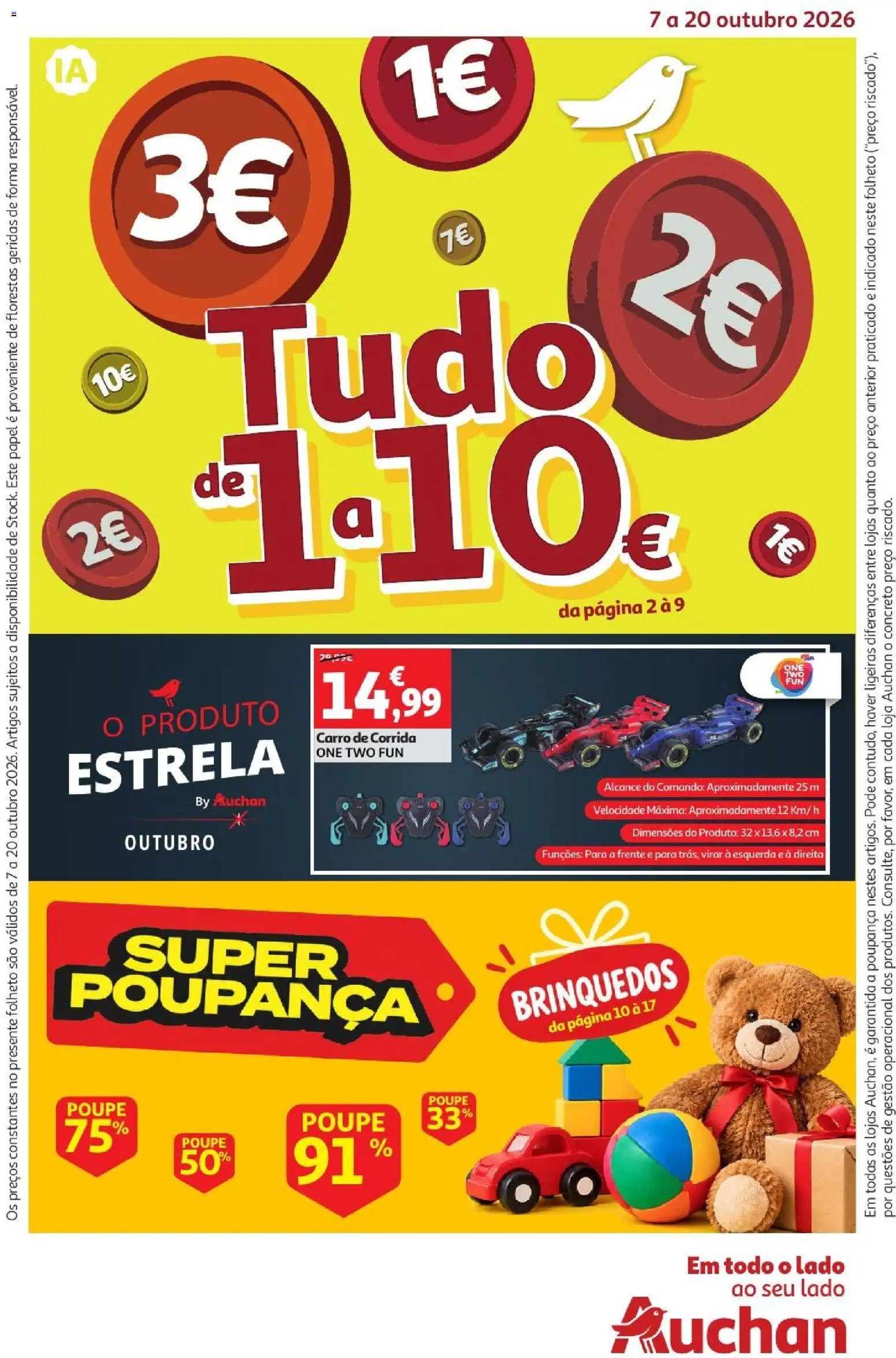 Auchan folheto Preços redondos │ válido de 07/10/2026 | Página: 1 | Produtos: Brinquedos