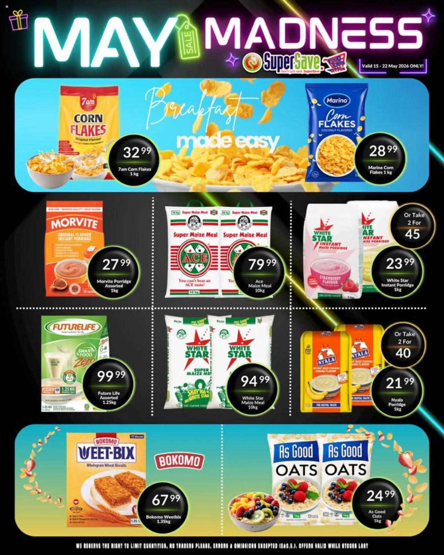 New Super Save catalogue – valid from 15.05.2026 | Page: 6 | Products: Corn, Oats, Biscuits, Flakes