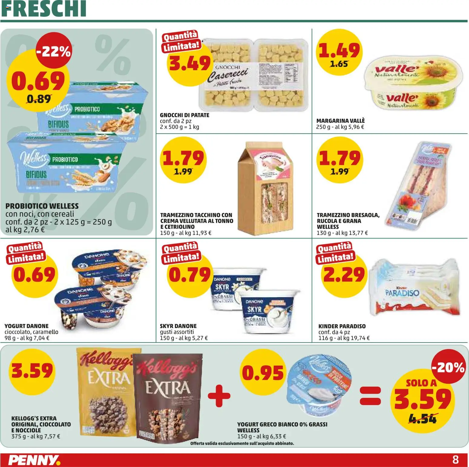 Volantino PENNY del 18.06.2026 | Pagina: 8 | Prodotti: Rucola, Tacchino, Tonno, Margarina