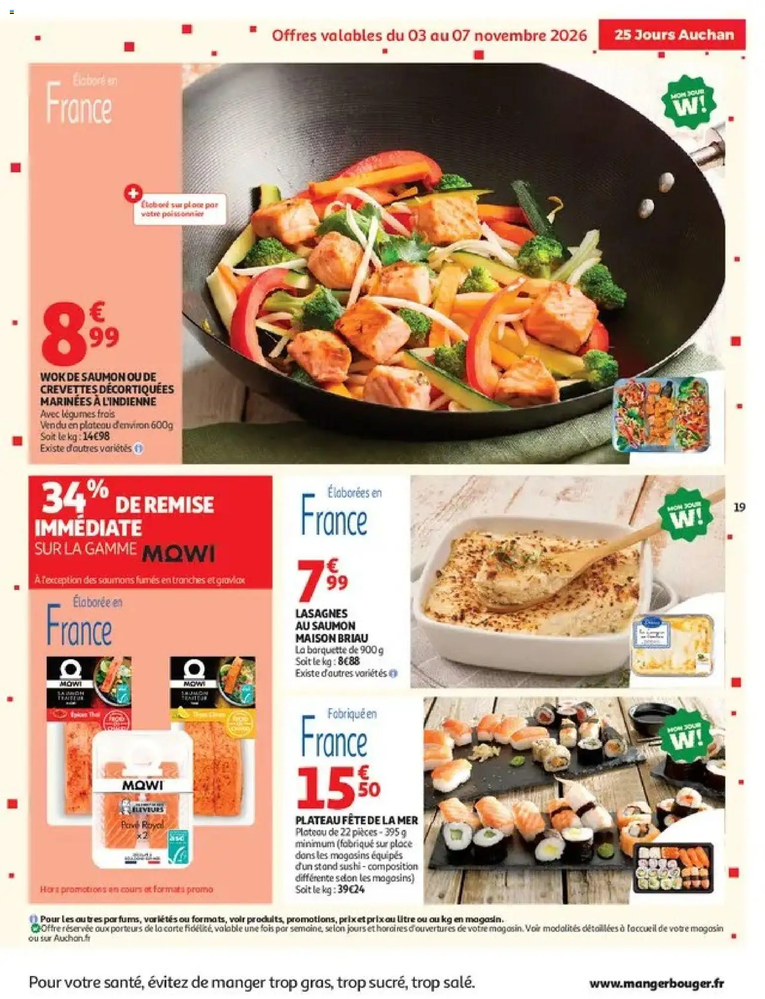 {H1} | Page: 19 | Produits: Plateau, Crevettes, Crevettes décortiquées, Lasagnes