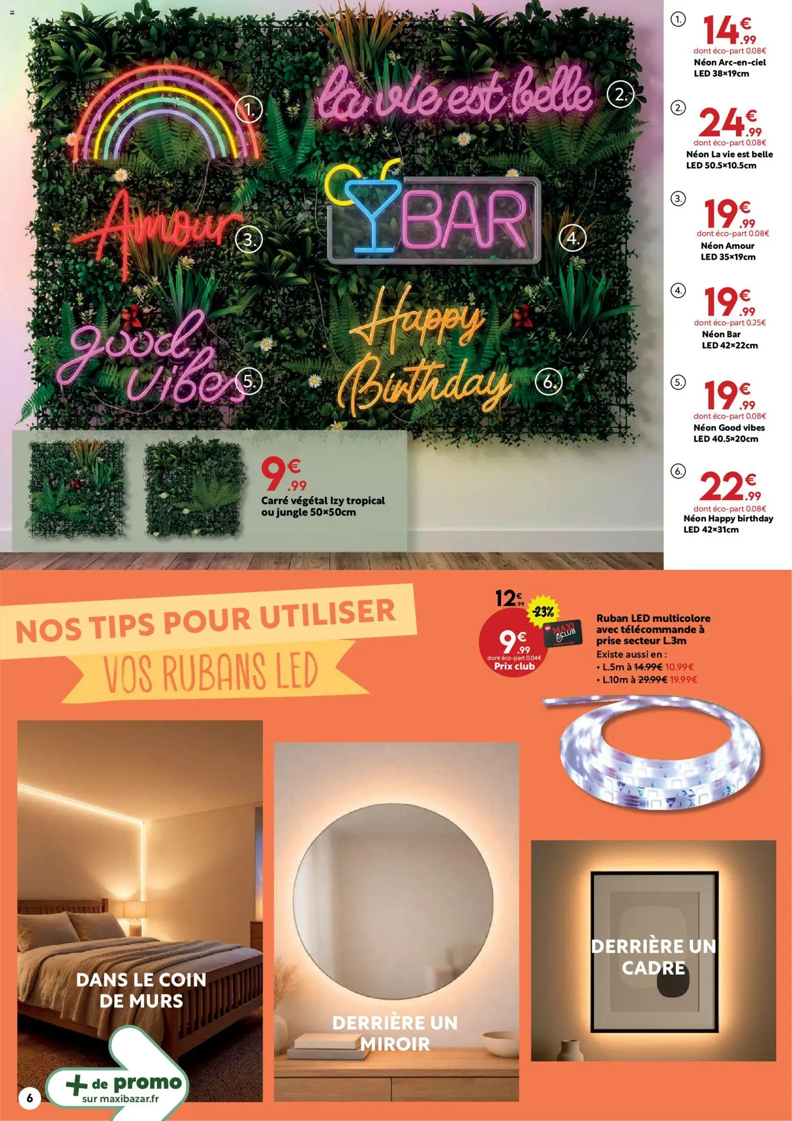 {H1} | Page: 6 | Produits: Prise, Miroir, Télécommande, Cadre